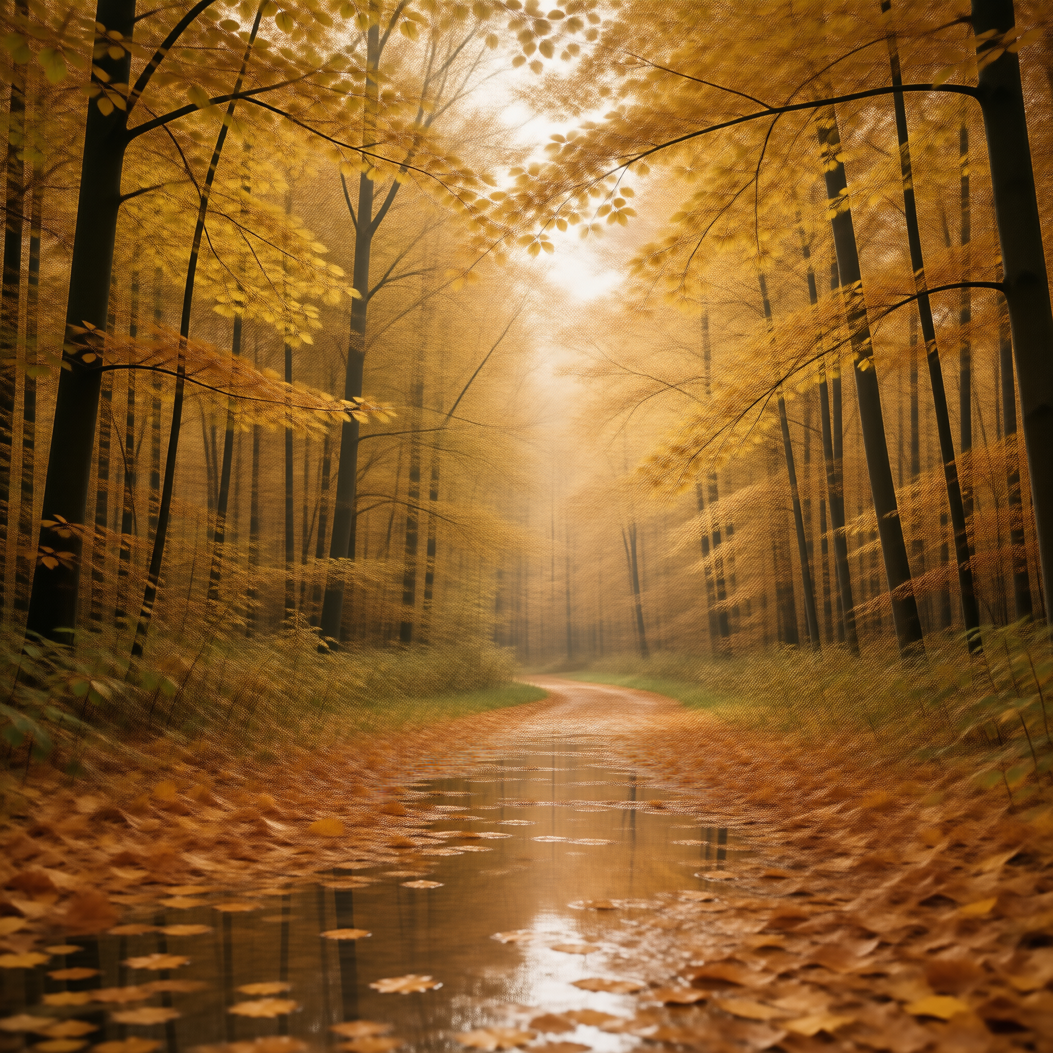Autumn Forest Path Landscape