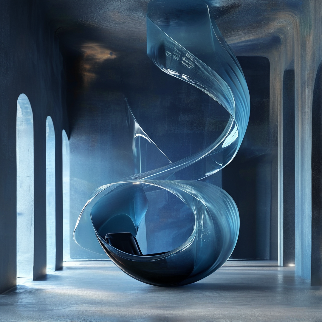 Spiral Glass Sculpture