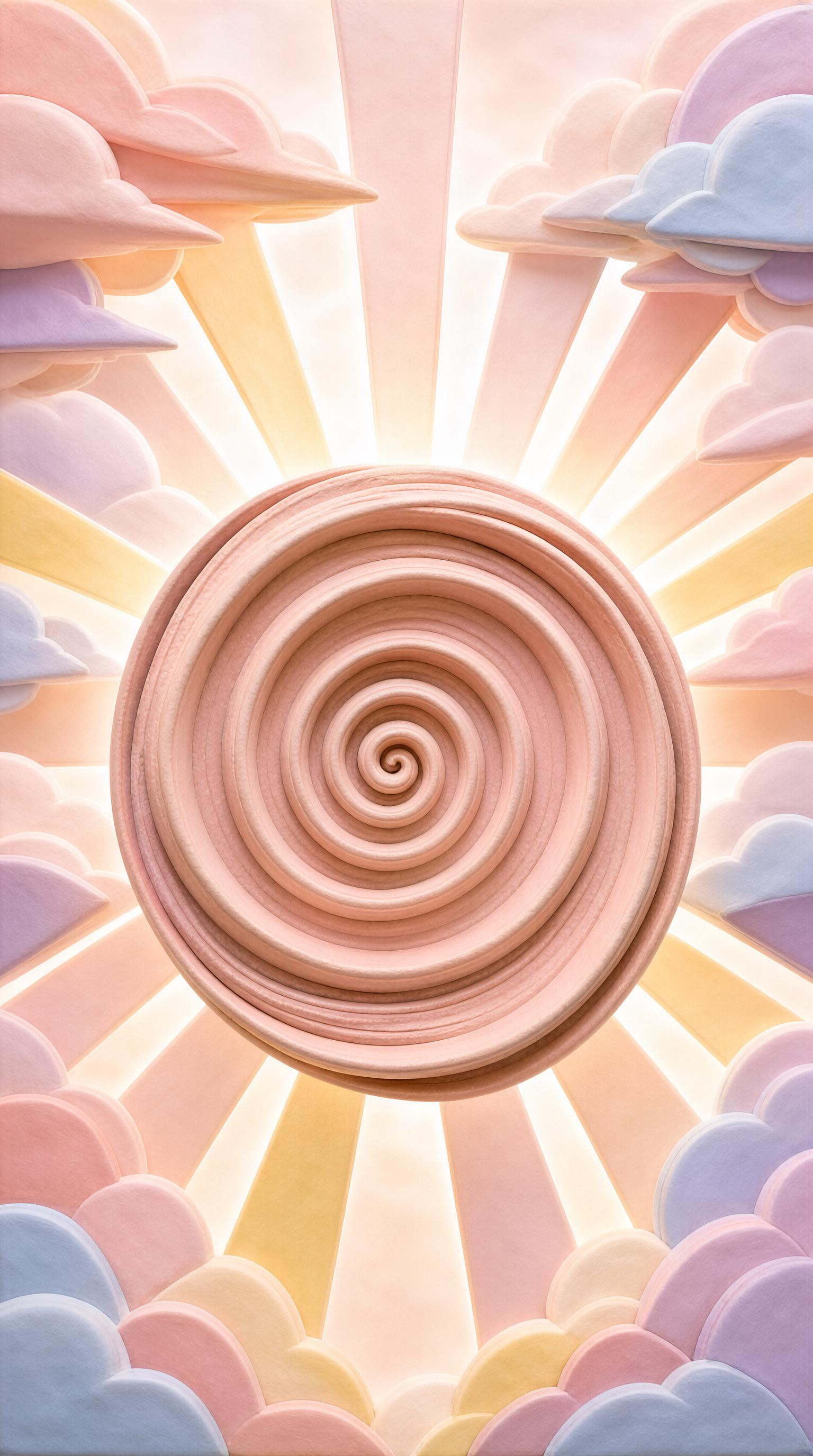 Pastel Spiral and Clouds