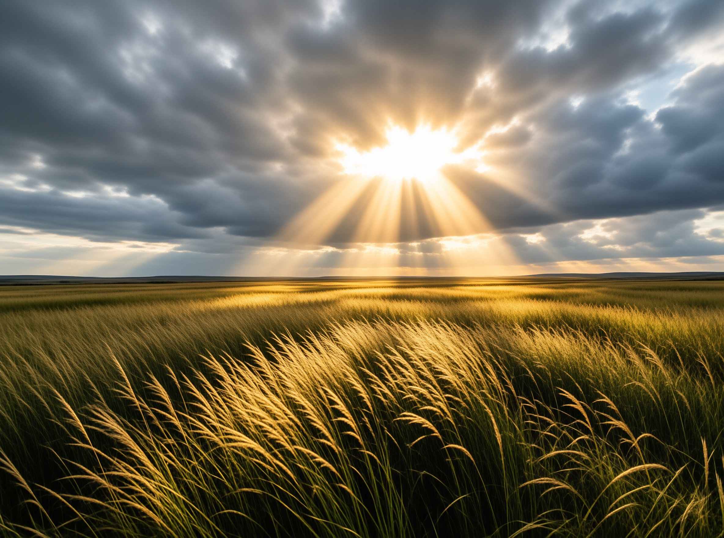 Sunburst Over Golden Field