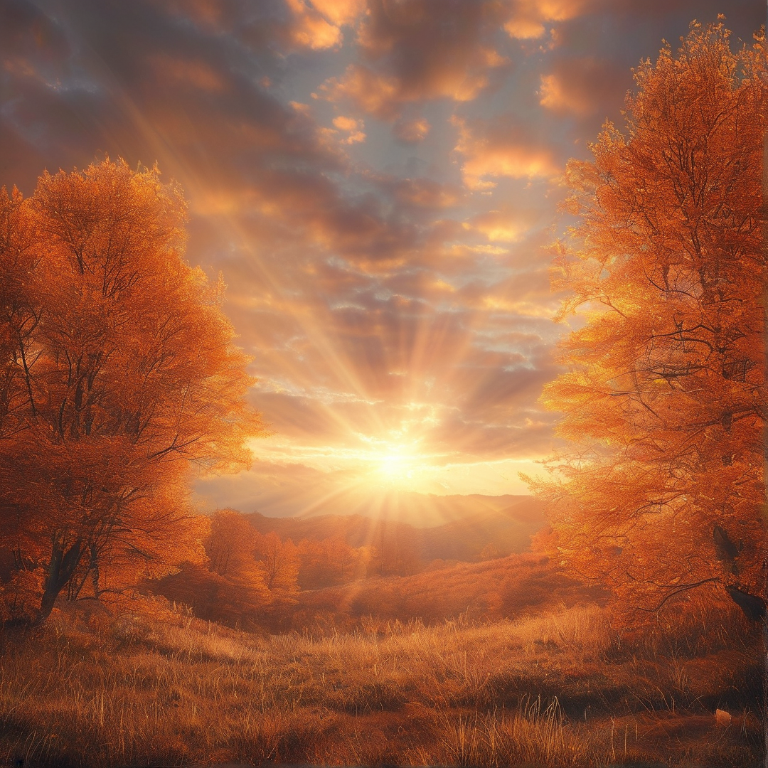 Radiant Autumn Sunset