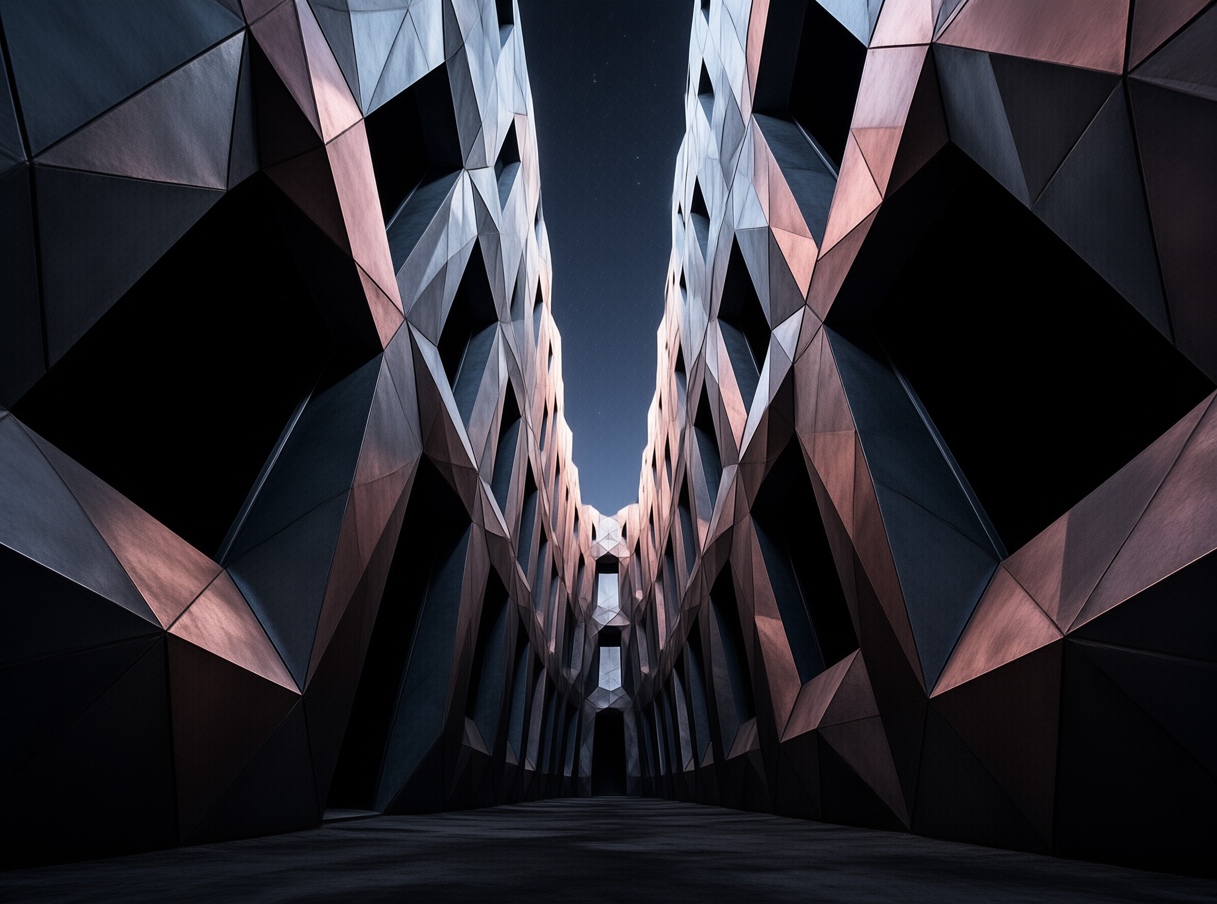 Futuristic Geometric Corridor