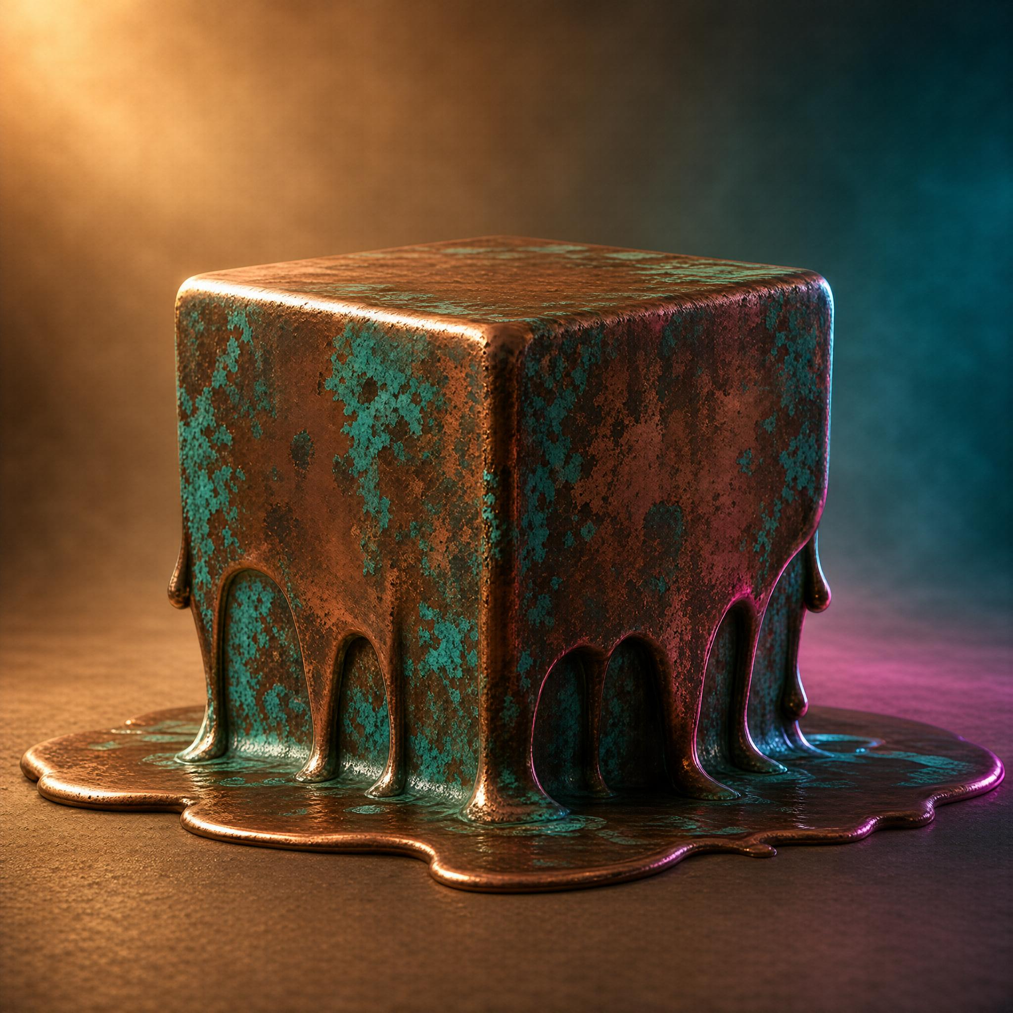 Melting Copper Cube