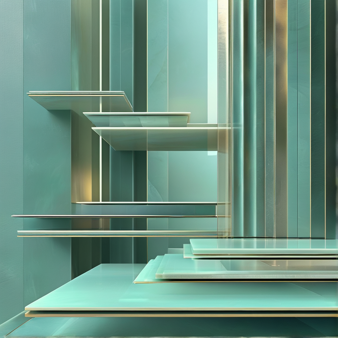 Modern Teal Shelving Unit