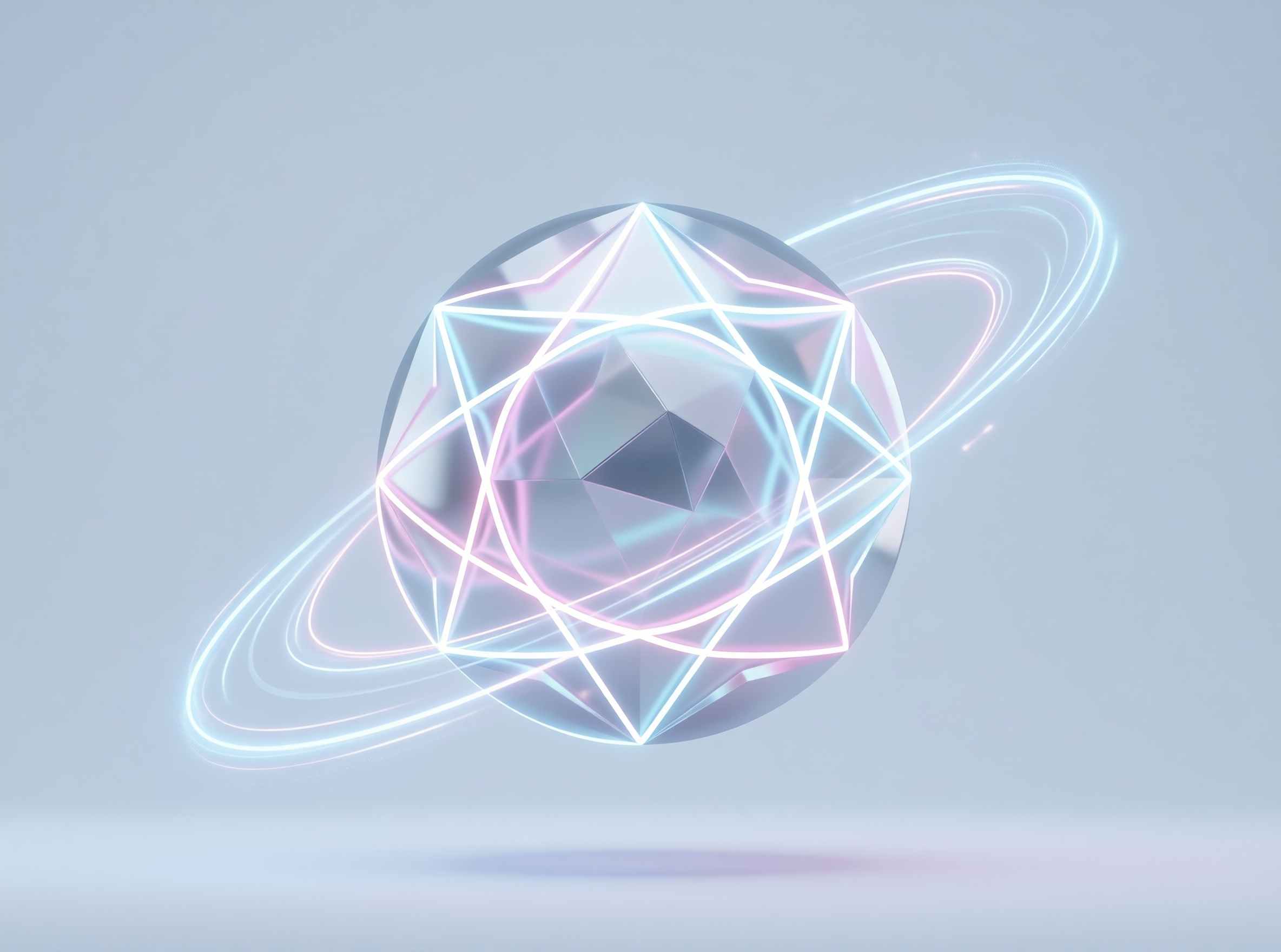 Neon Geometric Crystal Orb