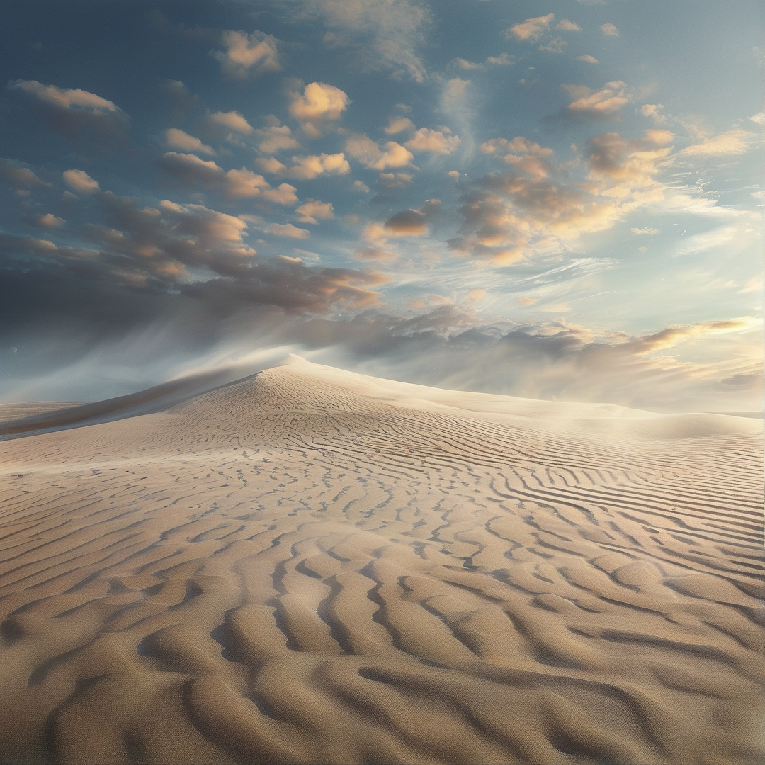 Sunlit Sand Dunes