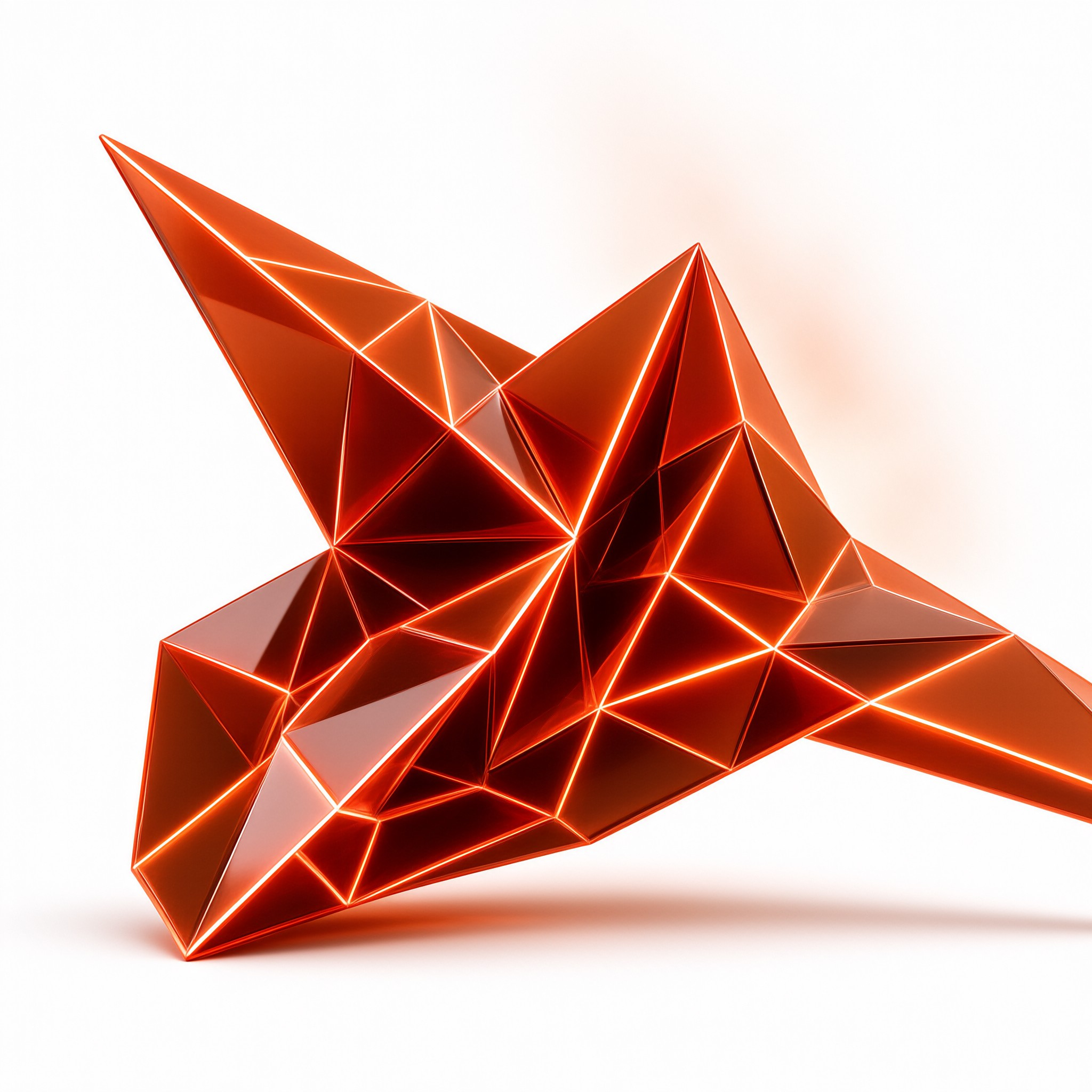 Glowing Orange Geometric Star