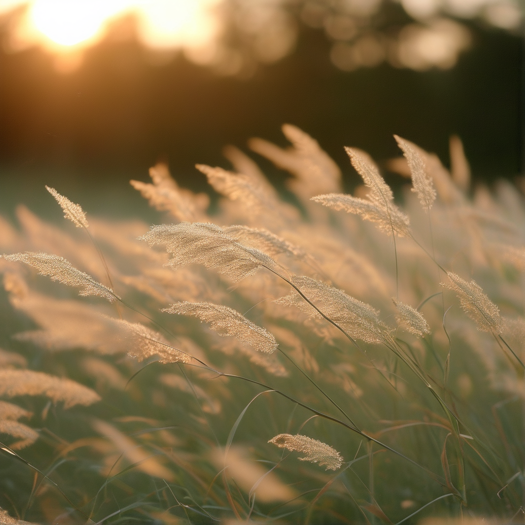 Golden Reeds at Sunset