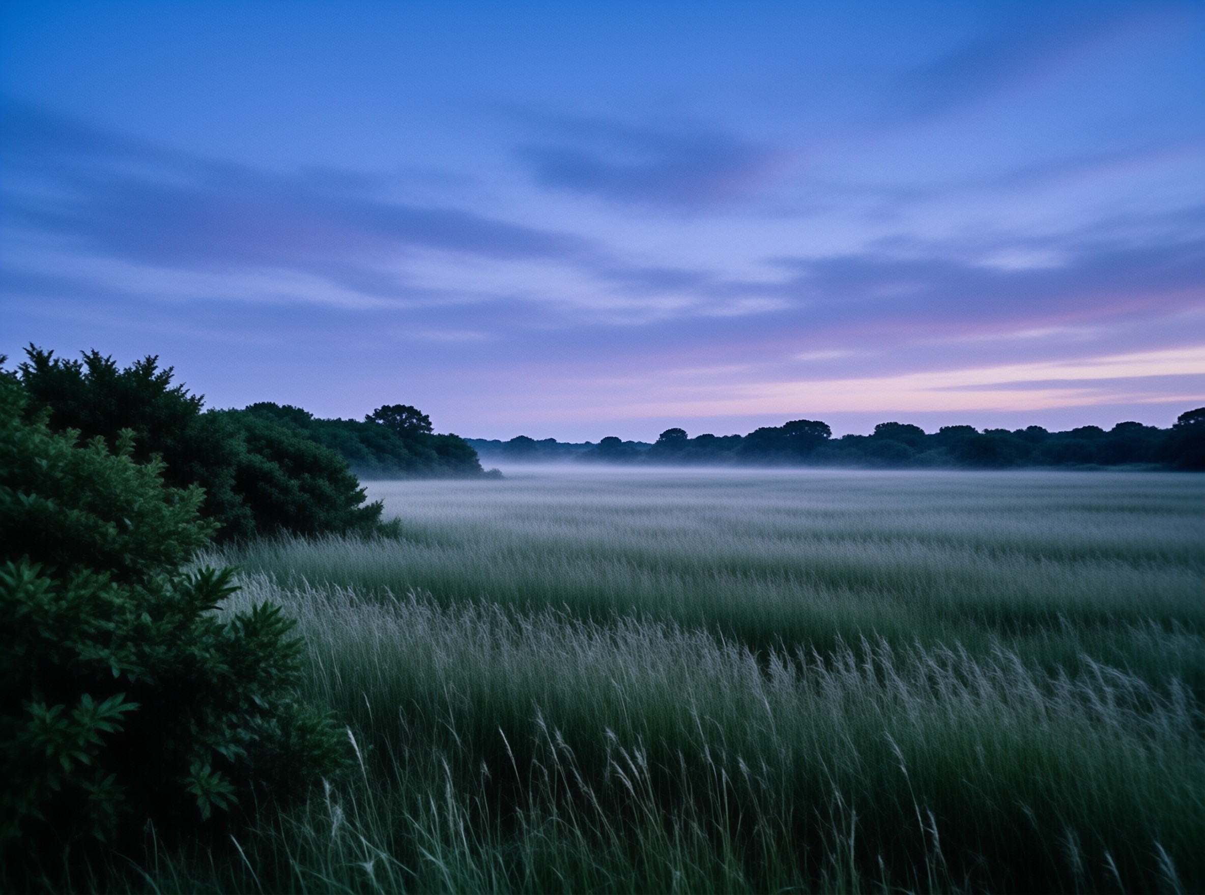 Misty Morning in the Grassland