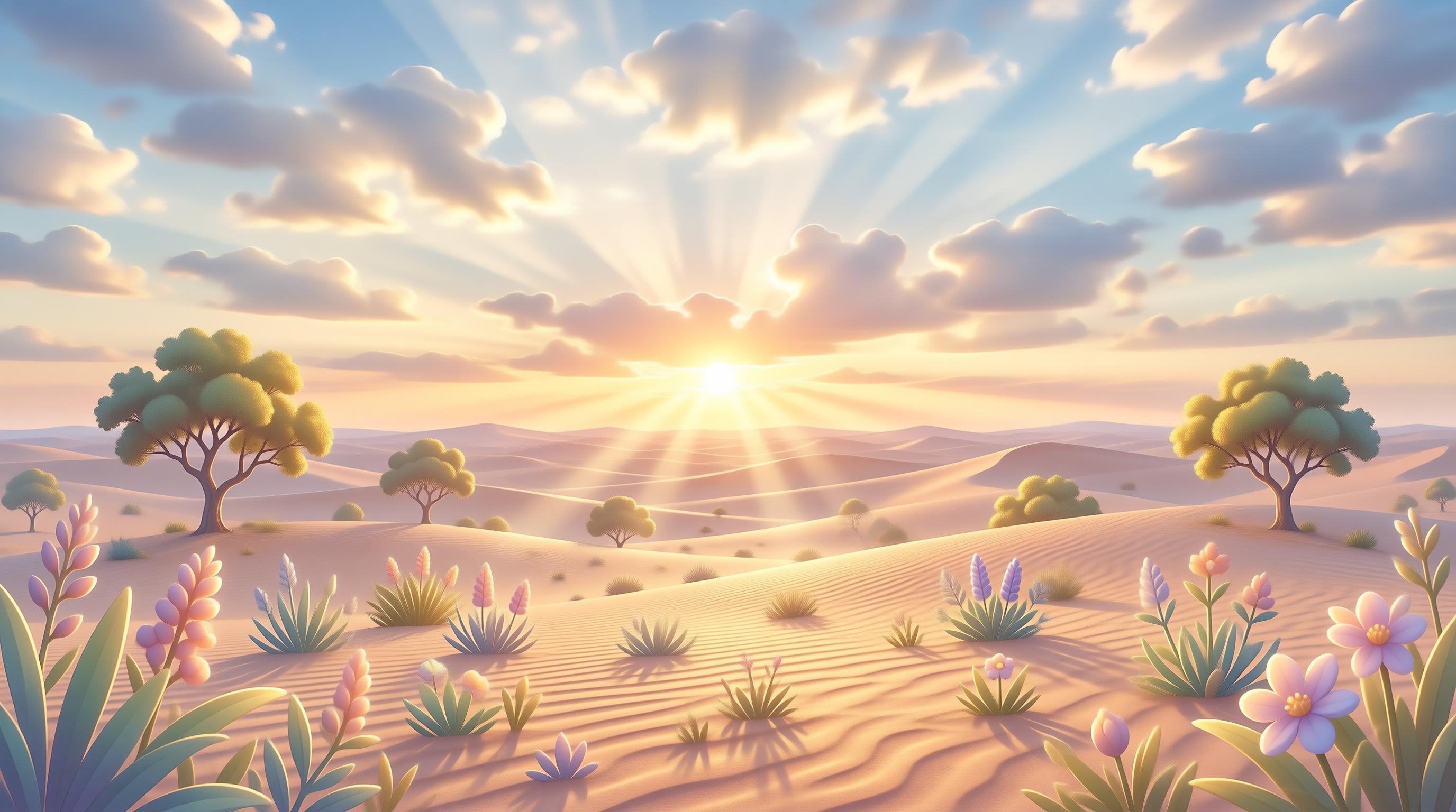 Desert Sunrise Landscape