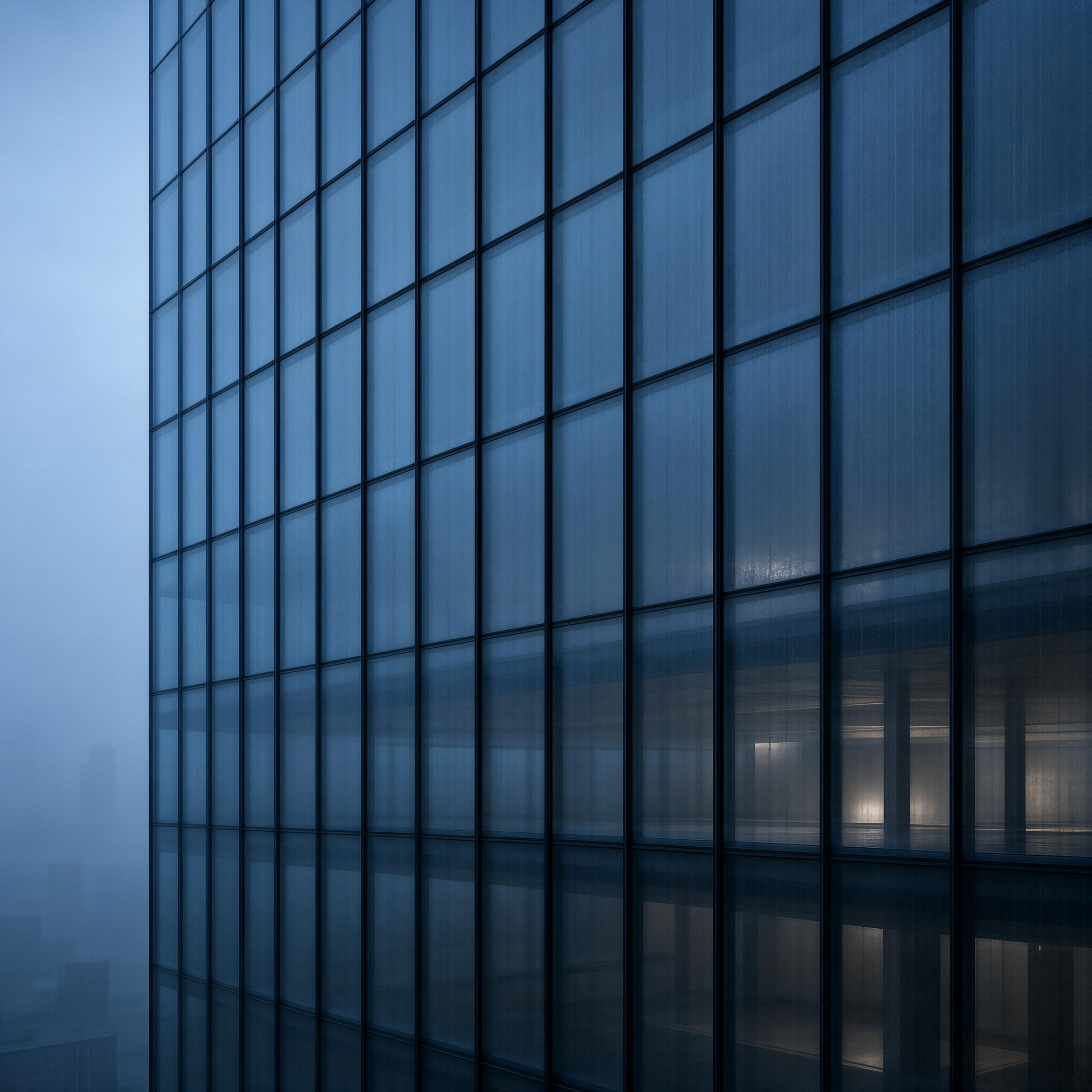 Foggy Glass Skyscraper Facade