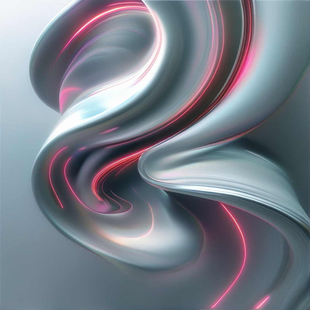 Neon Fluid Sculpture