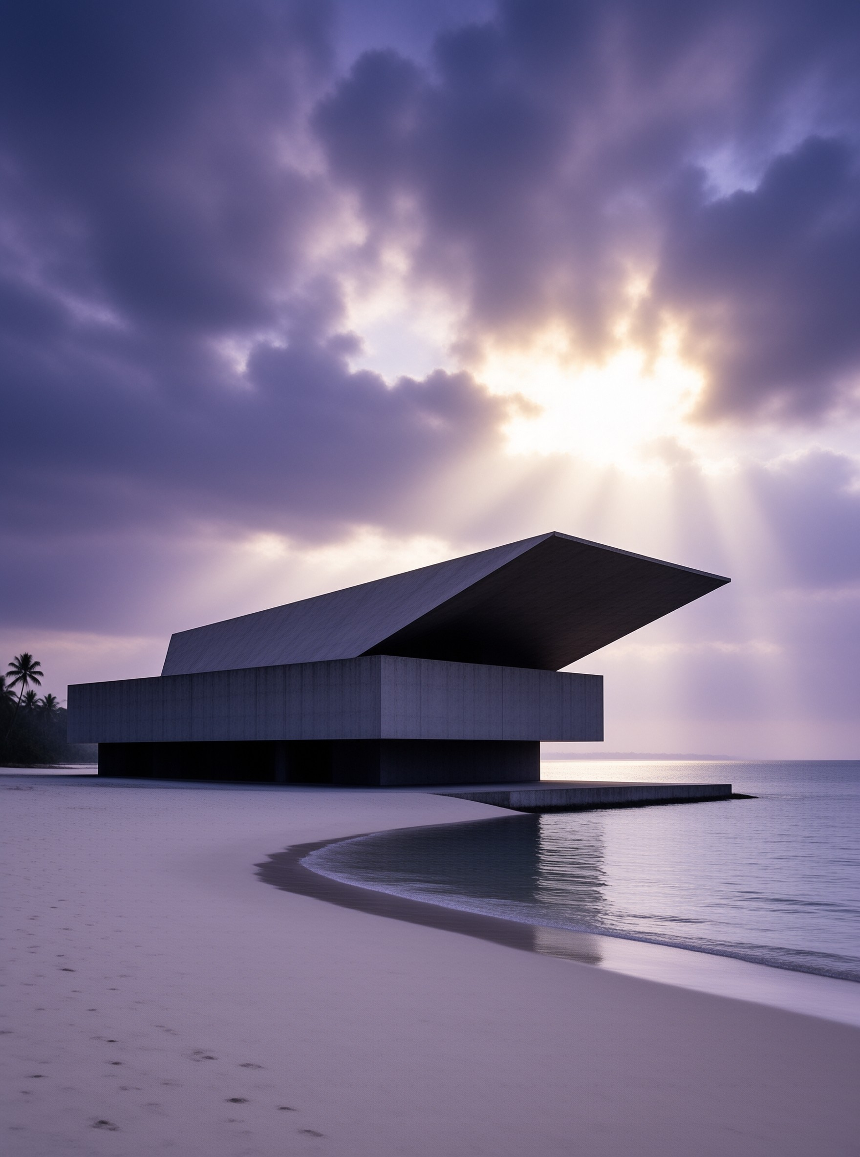 Beach Pavilion at Dusk