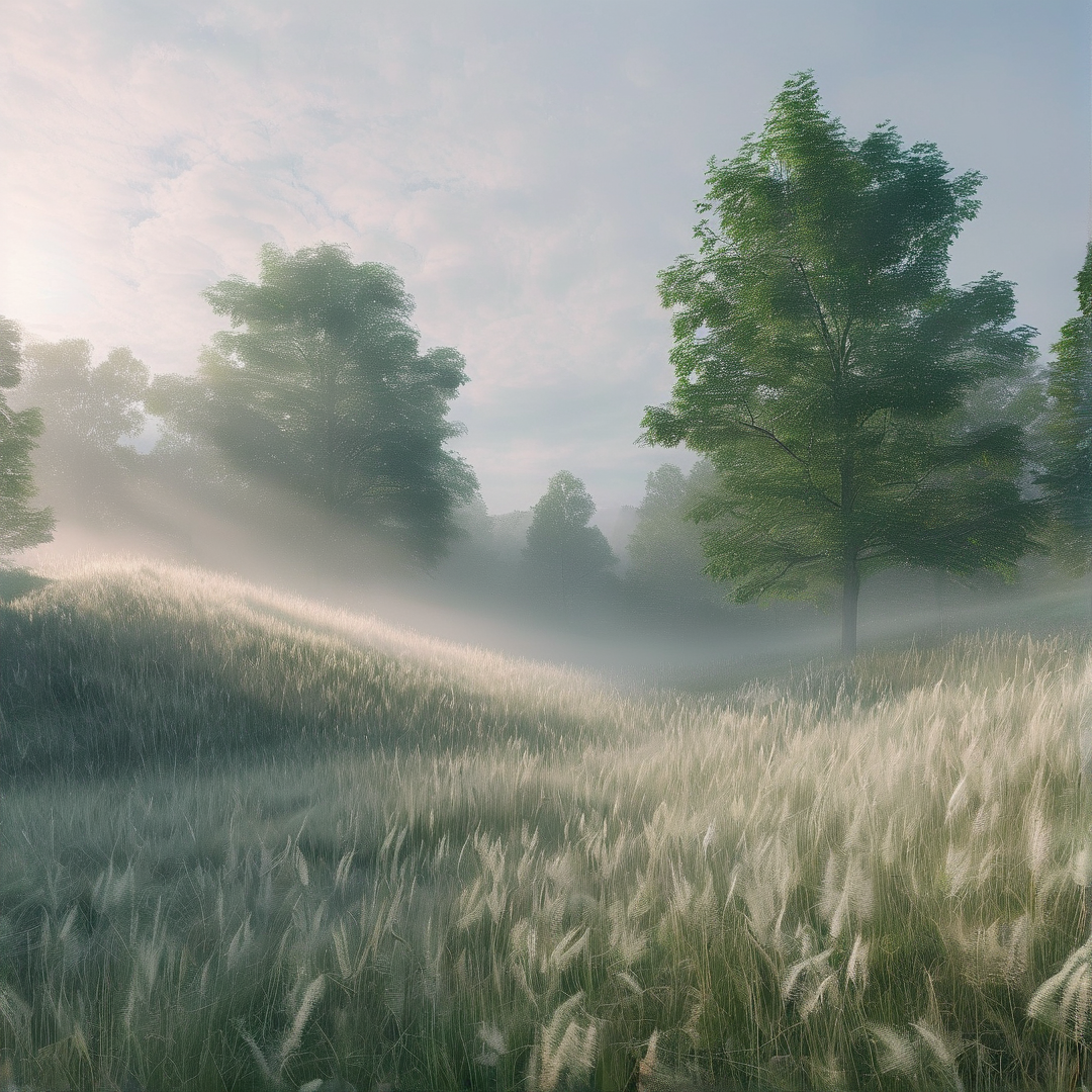 Misty Morning Landscape