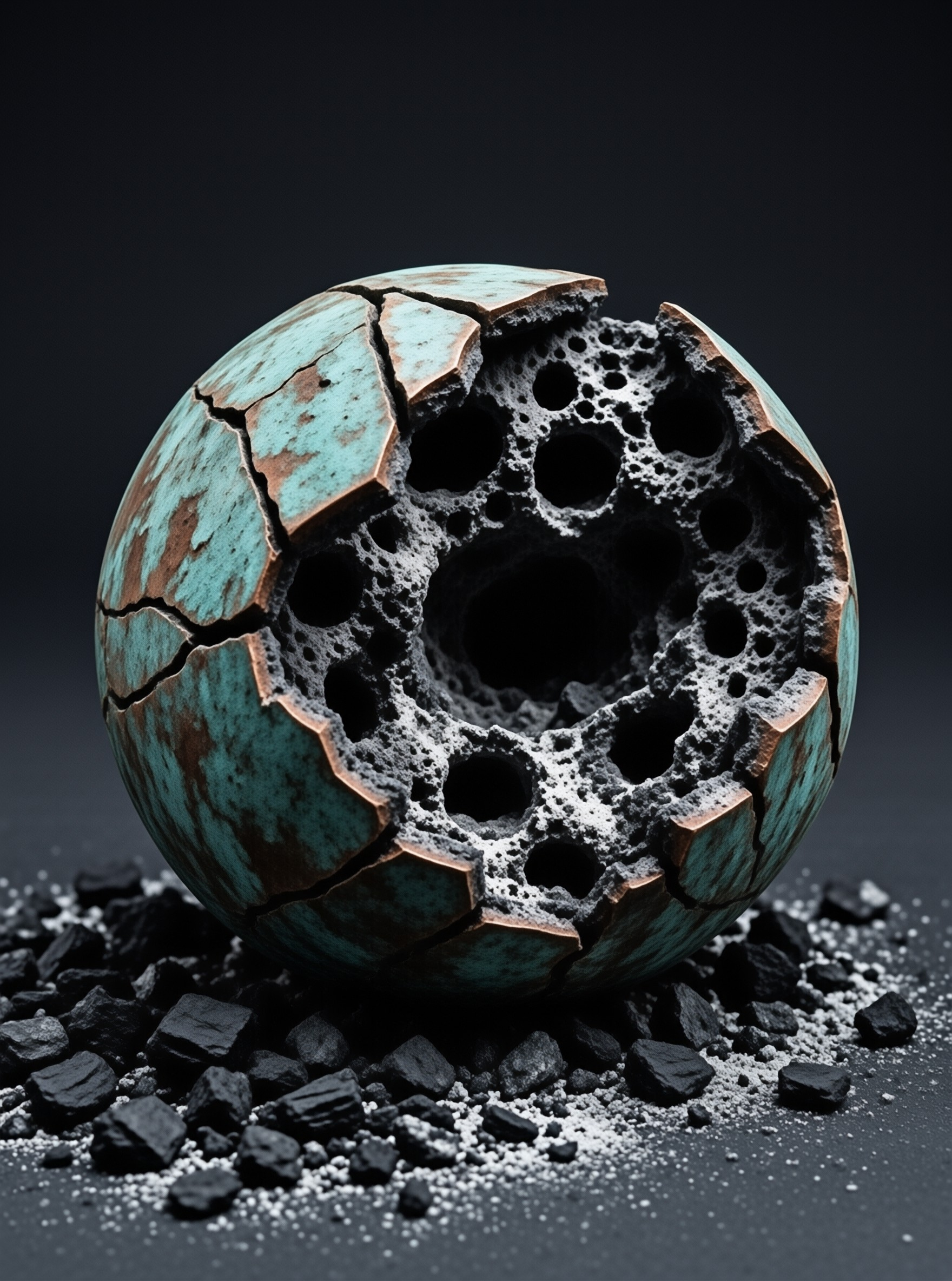 Cracked Porous Egg