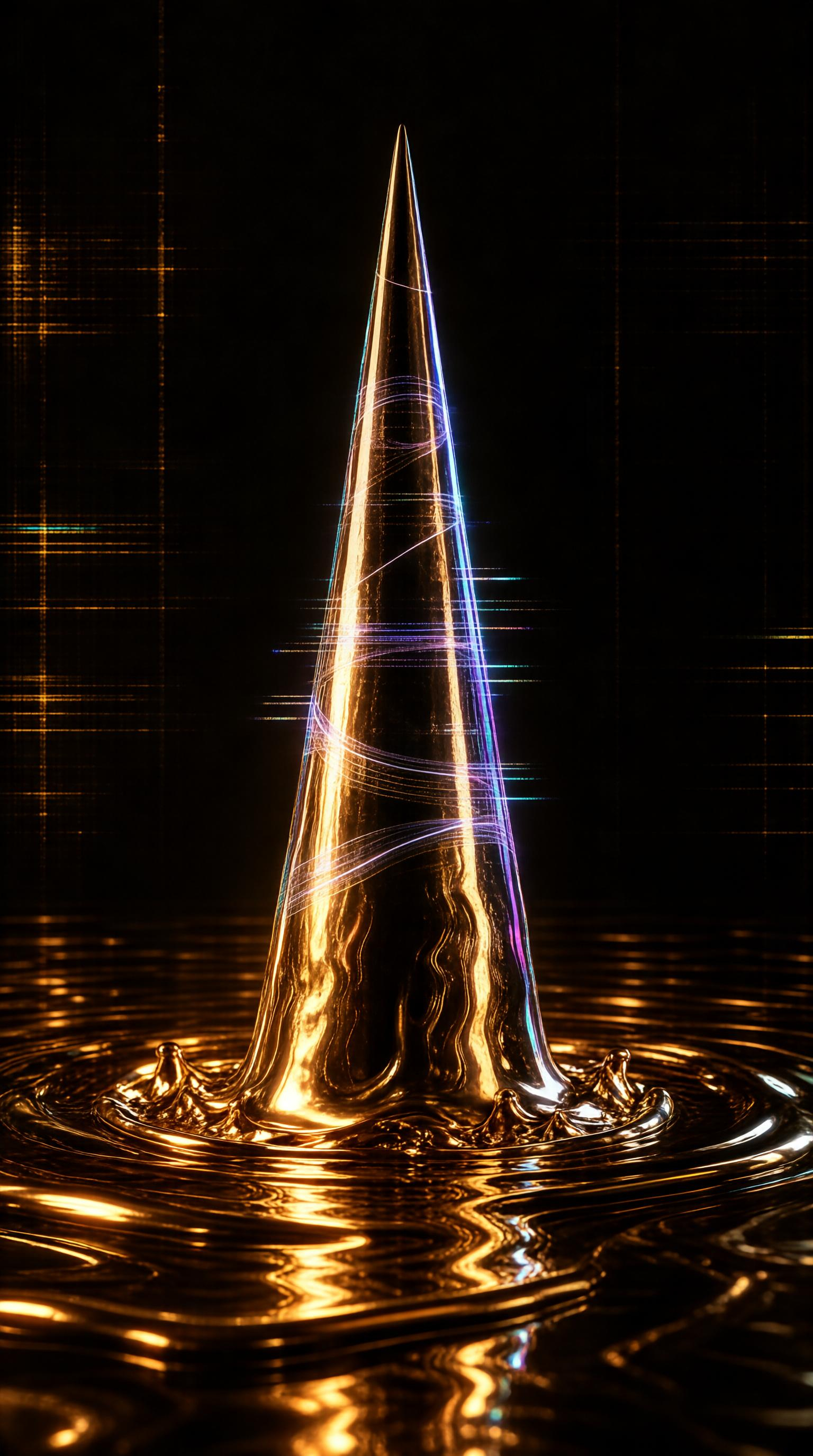 Metallic Cone with Light