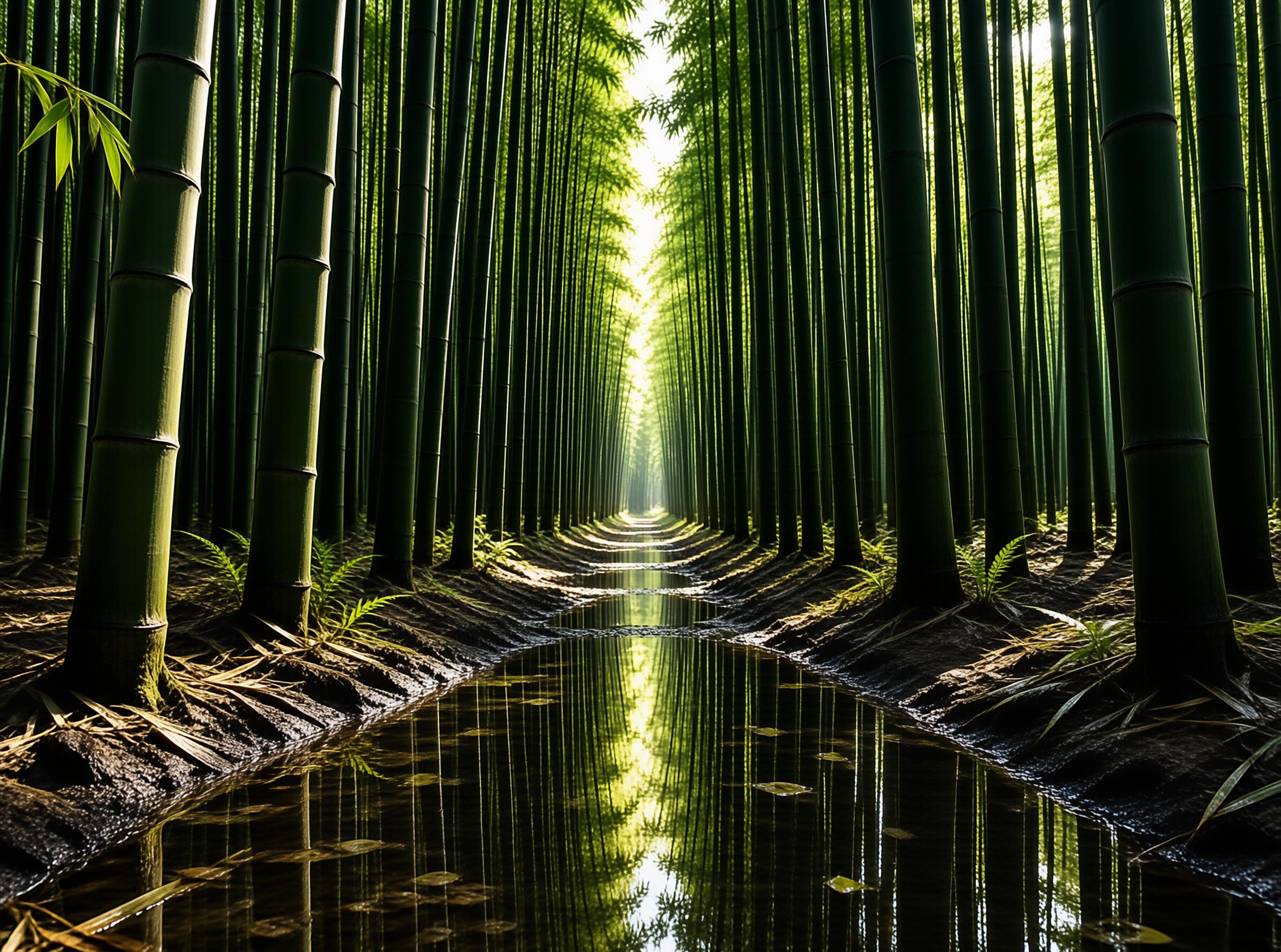 Bamboo Forest Reflection
