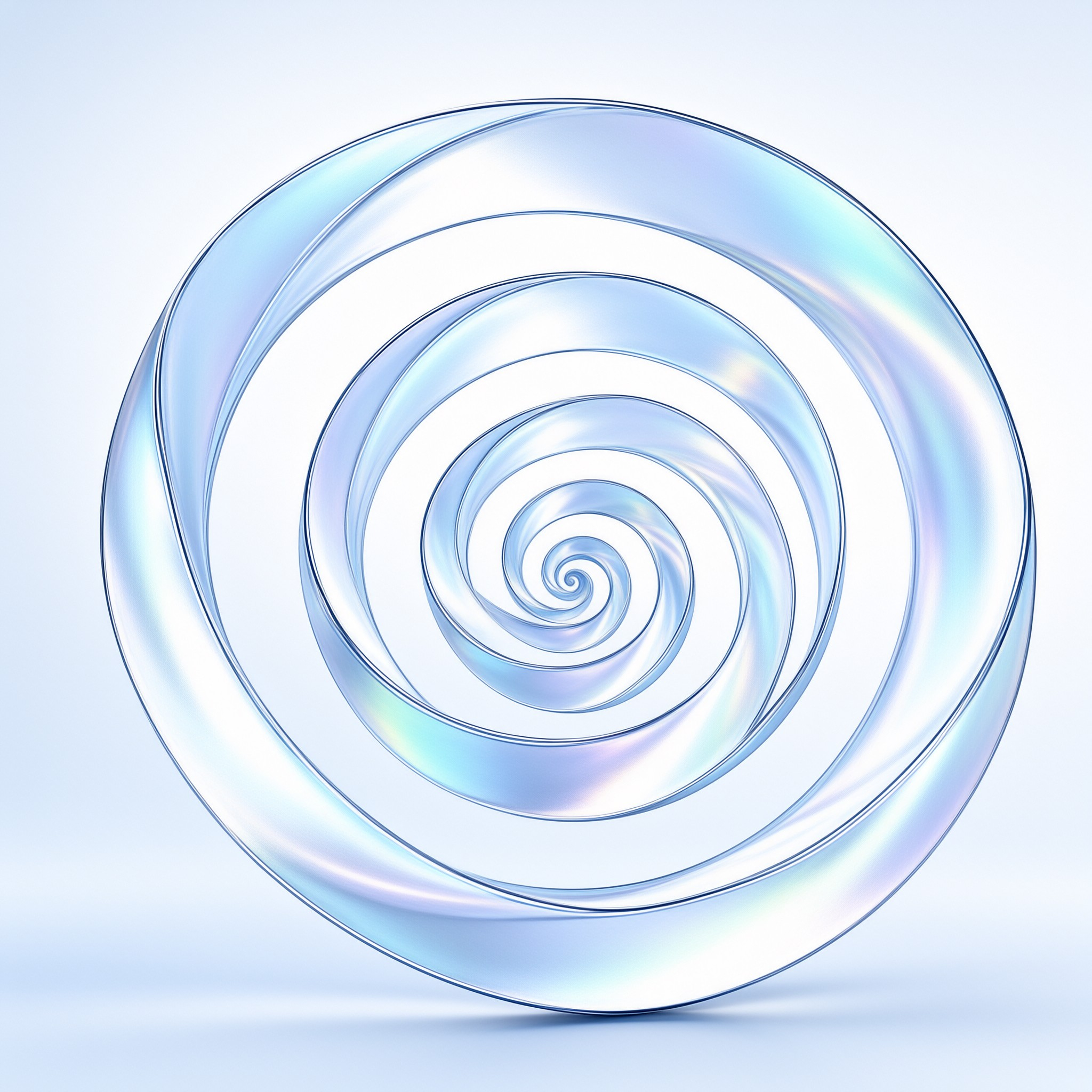 Iridescent Glass Spiral