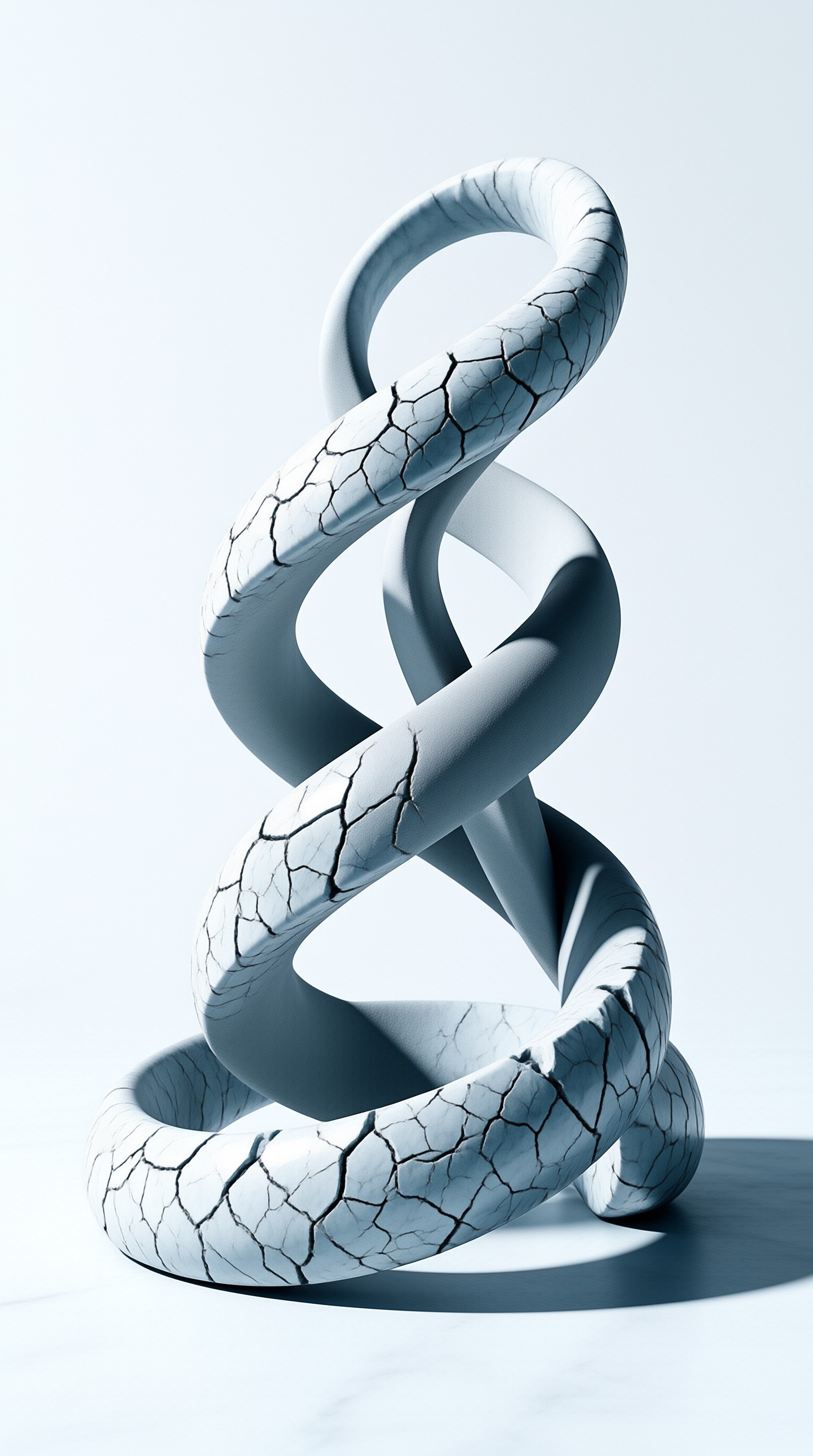 Twisted Cracked Sculpture