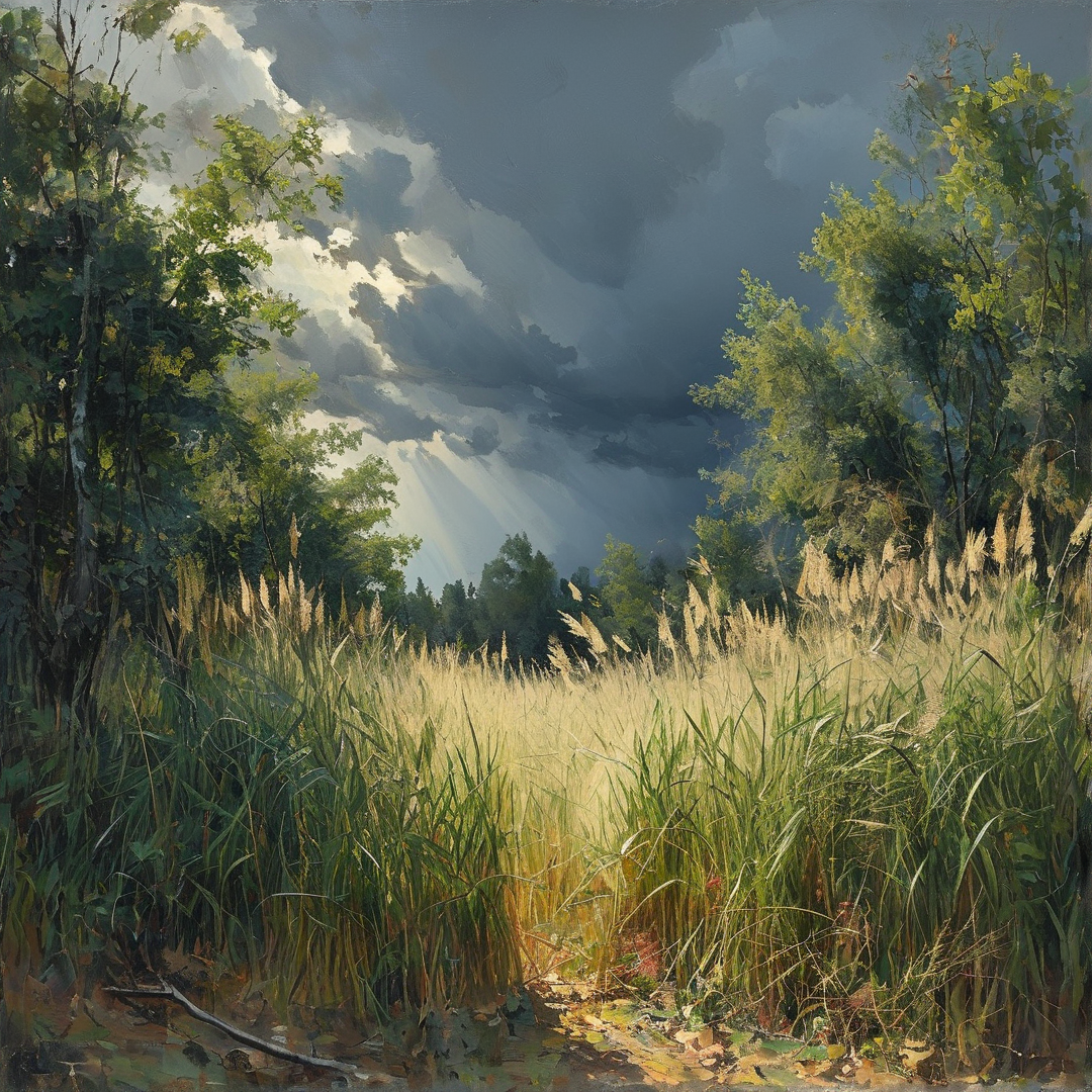 Sunlit Wild Grassland