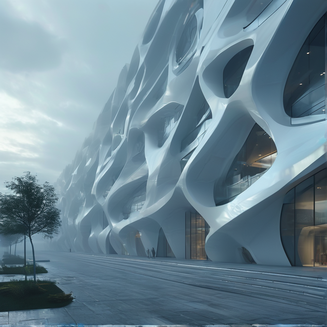 Futuristic White Building