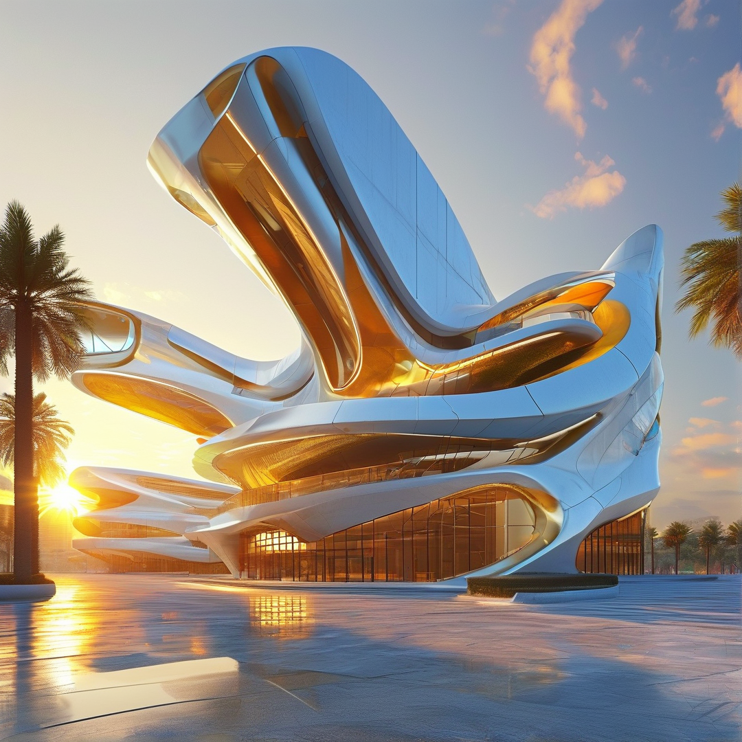 Futuristic White Building