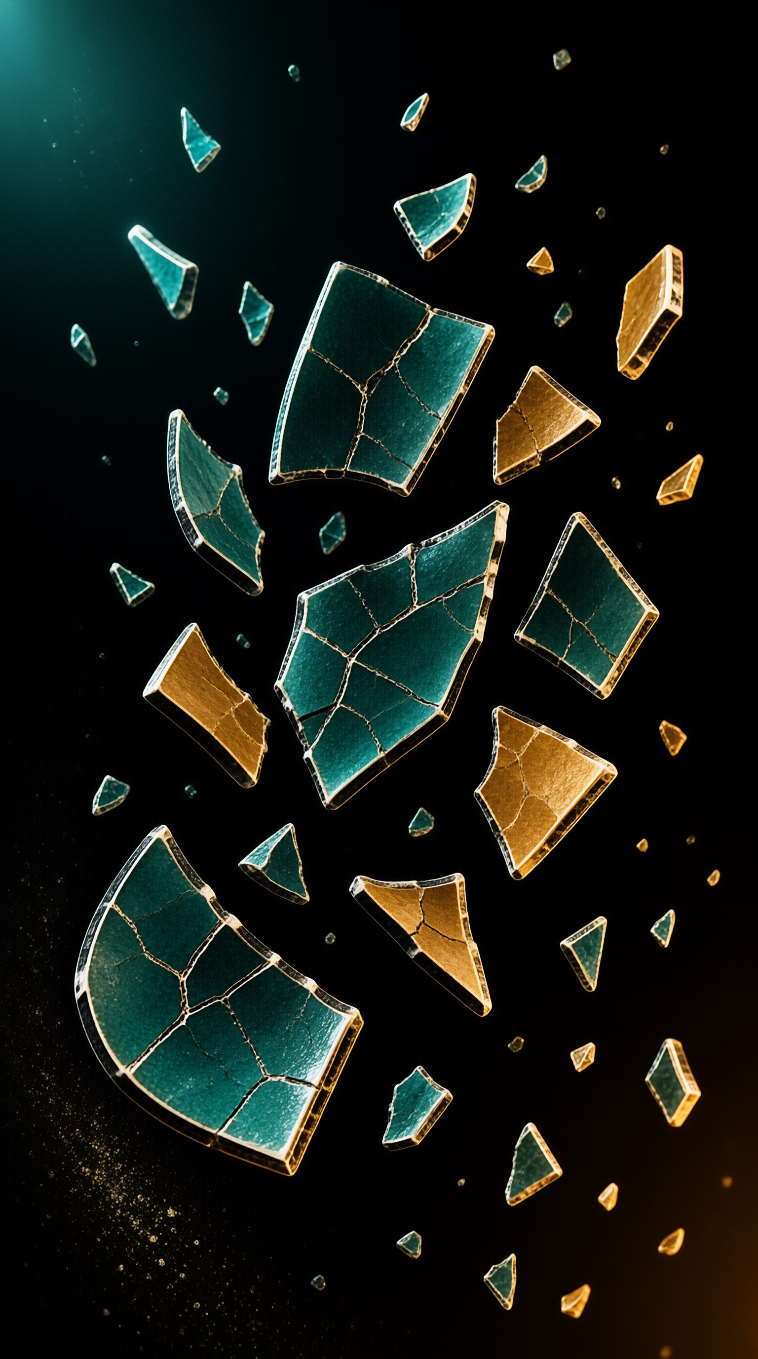 Shattered Turquoise Gold
