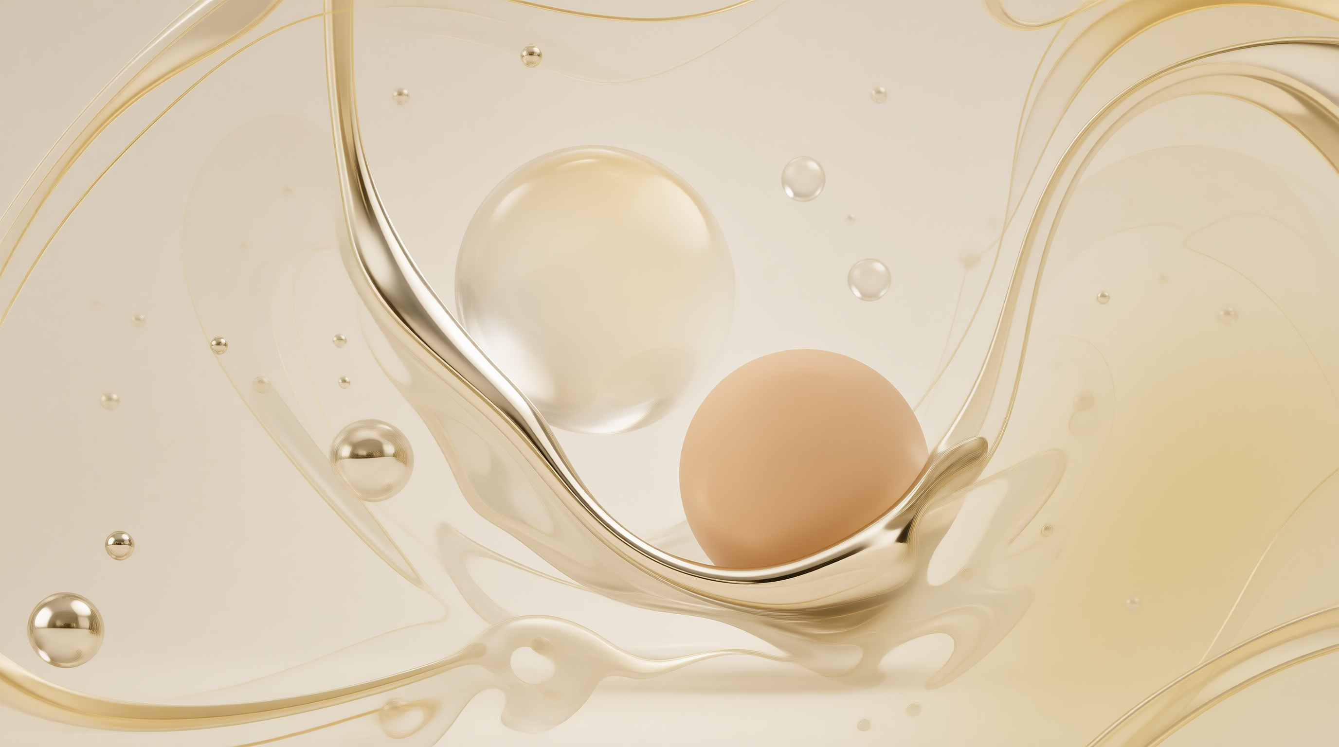 Abstract Fluid and Spheres Art