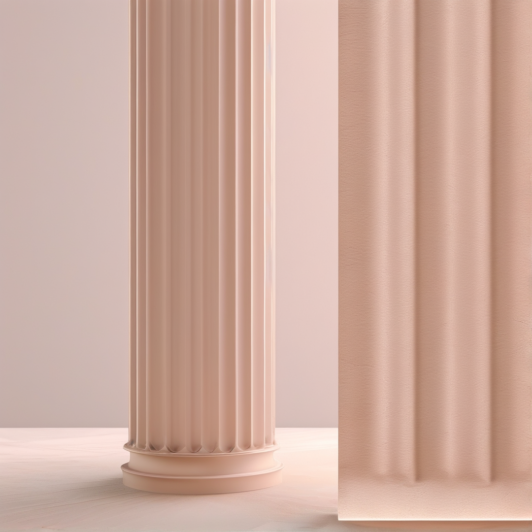 Blush Pink Fluted Columns