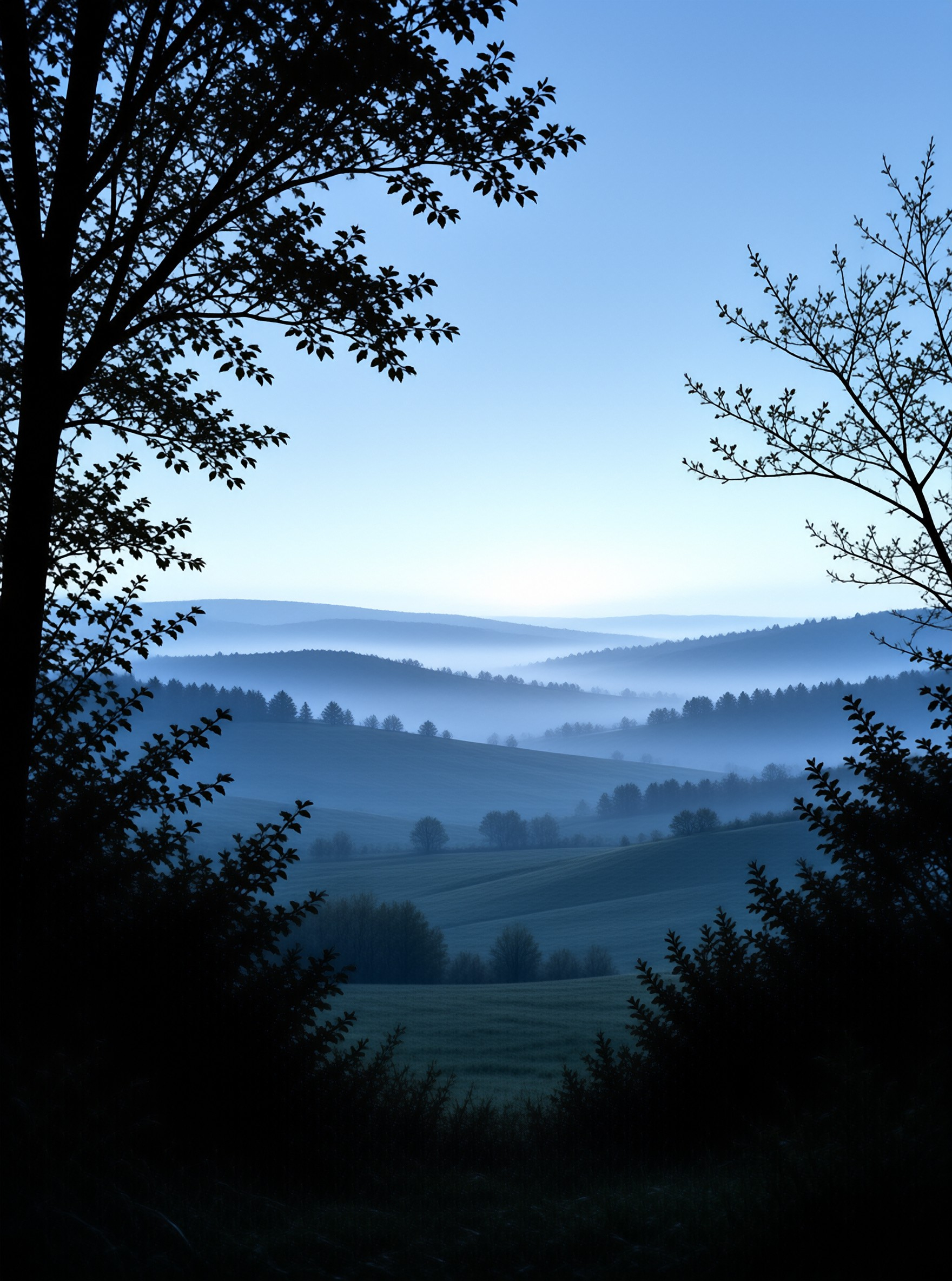 Misty Hills at Dawn