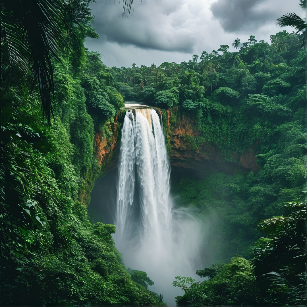 Majestic Jungle Waterfall