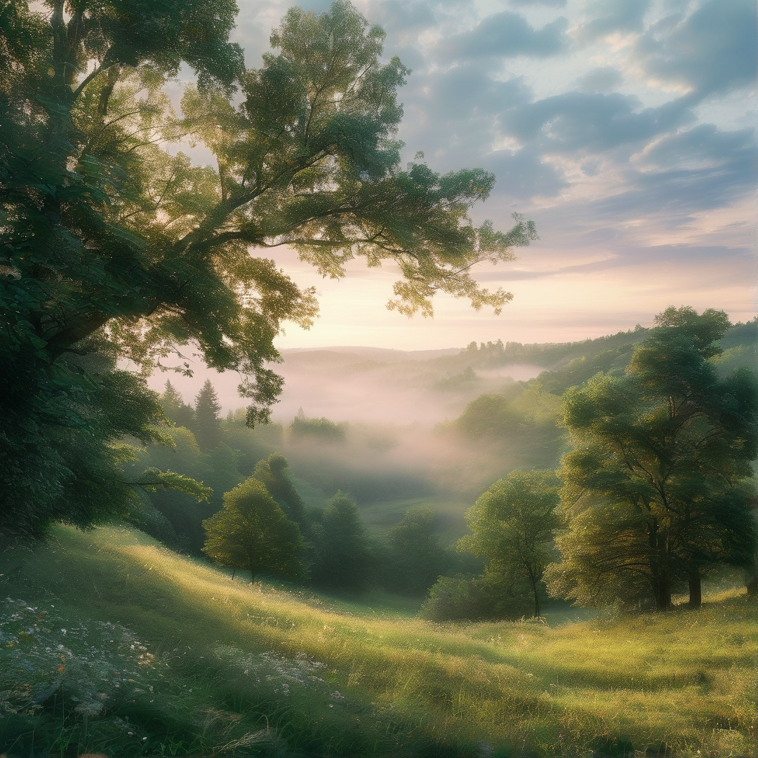 Misty Forest Landscape