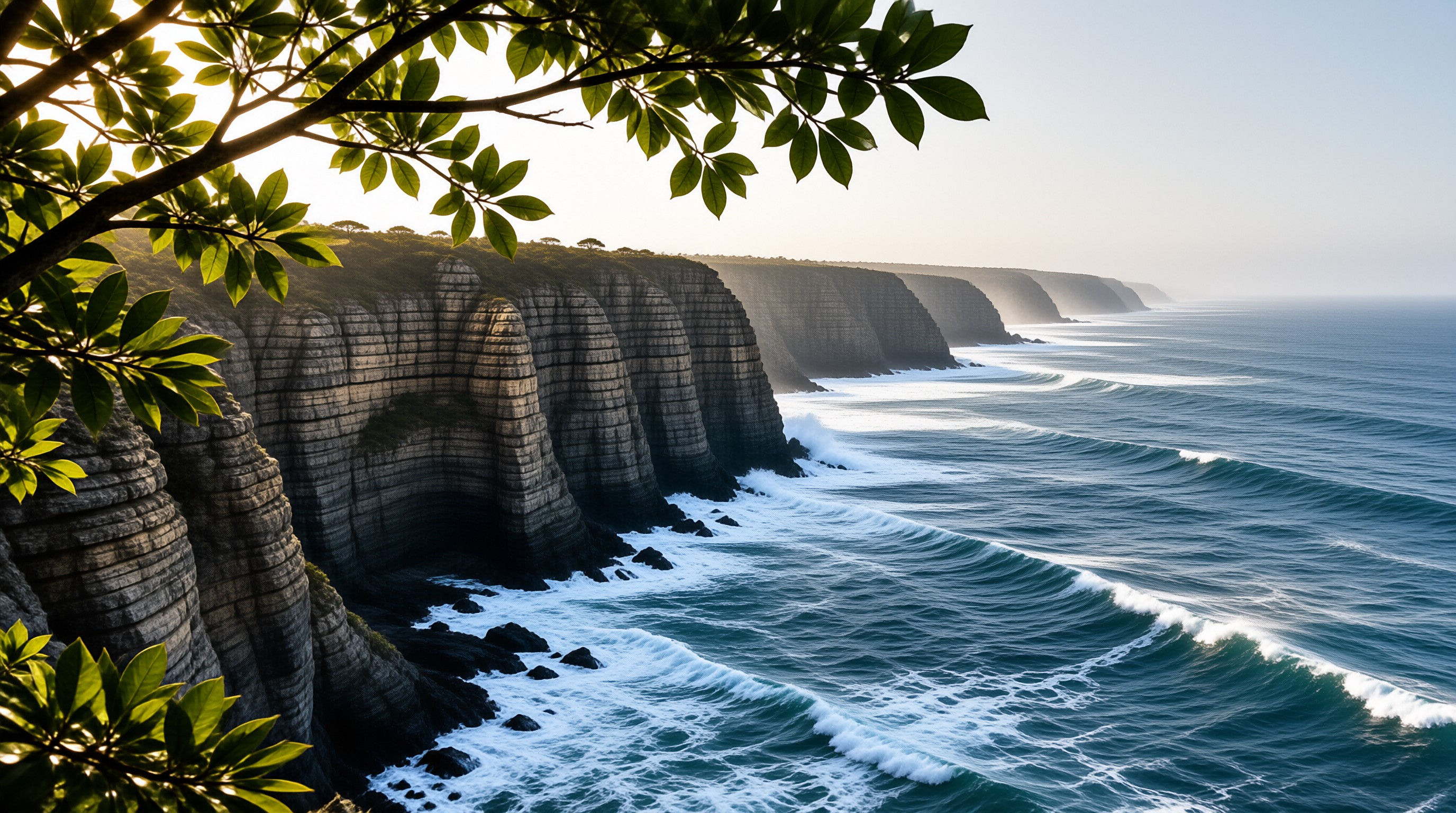 Layered Coastal Cliffs