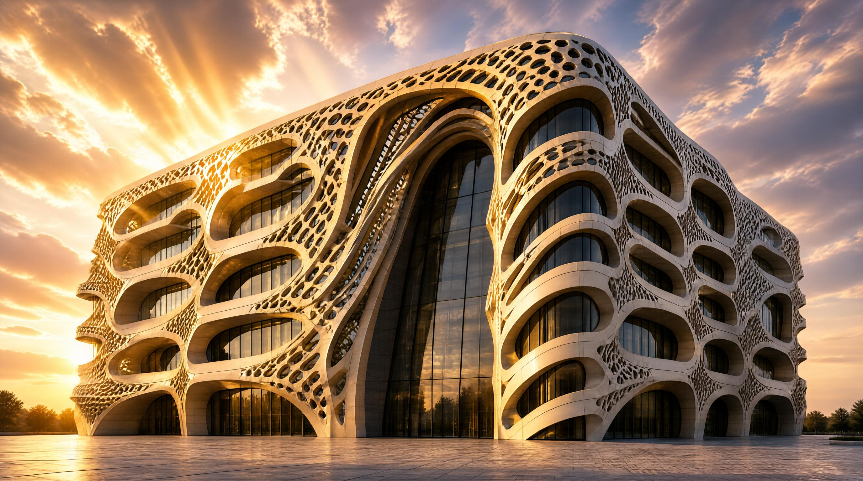 Futuristic Honeycomb Building