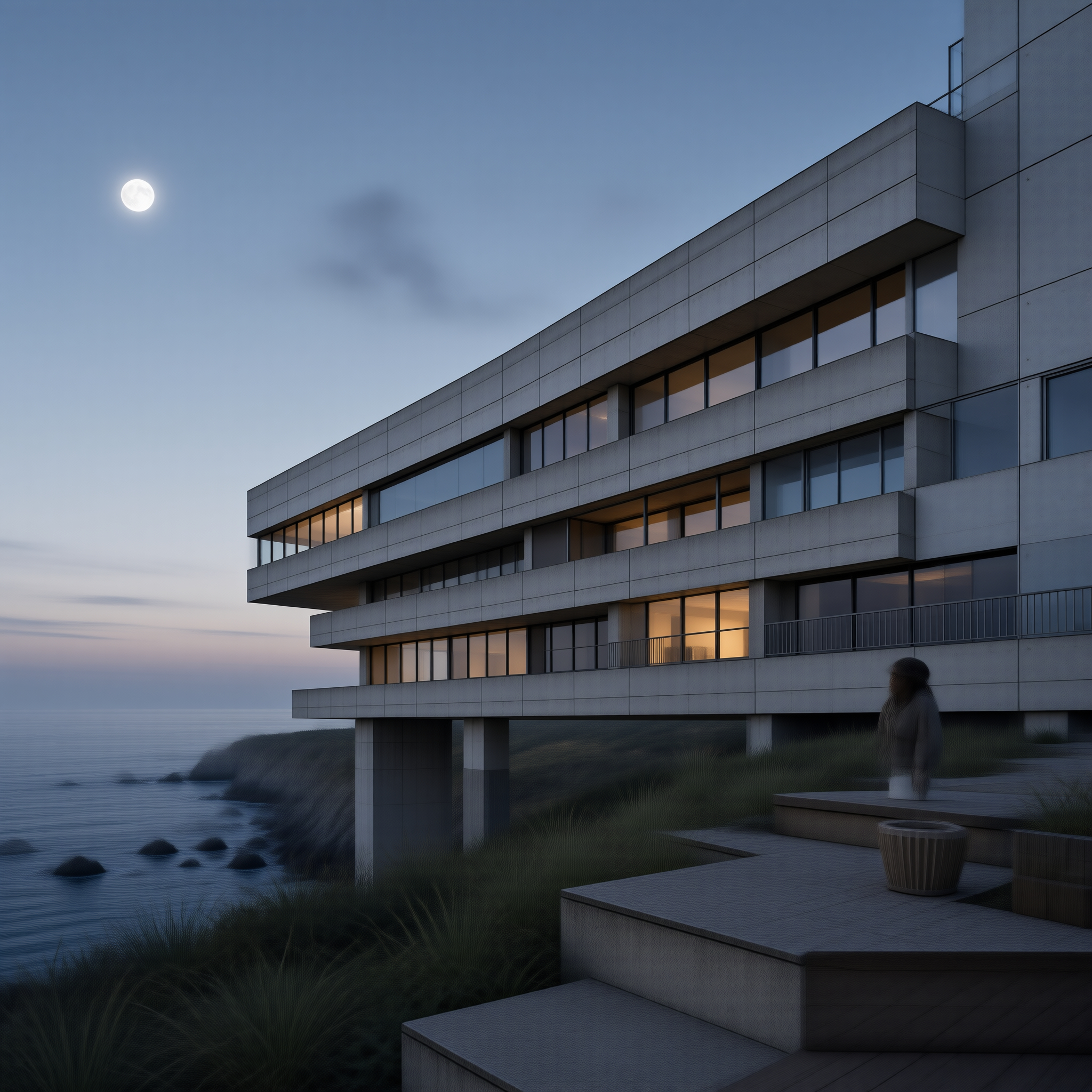 Modern Building by the Sea
