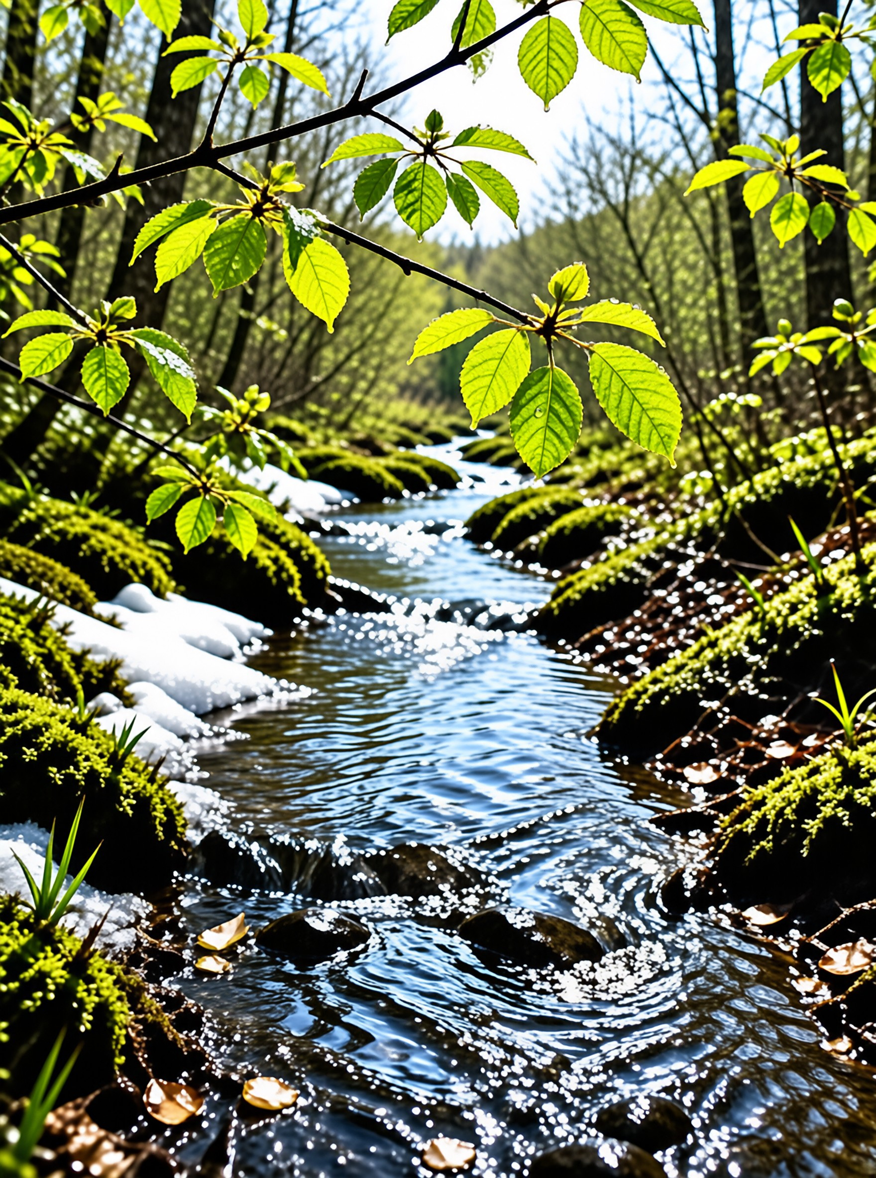 Forest Stream in Spring