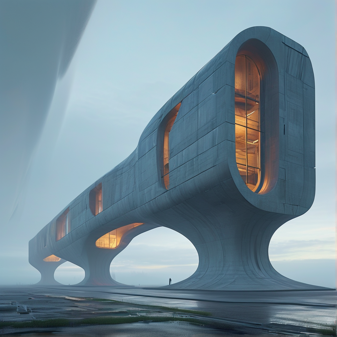 Futuristic Concrete Structure