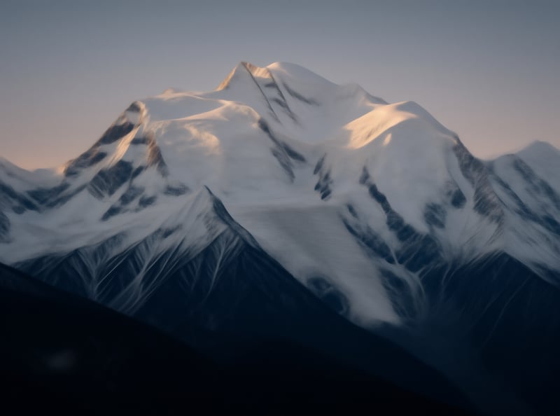 Majestic Snowy Mountain Peak