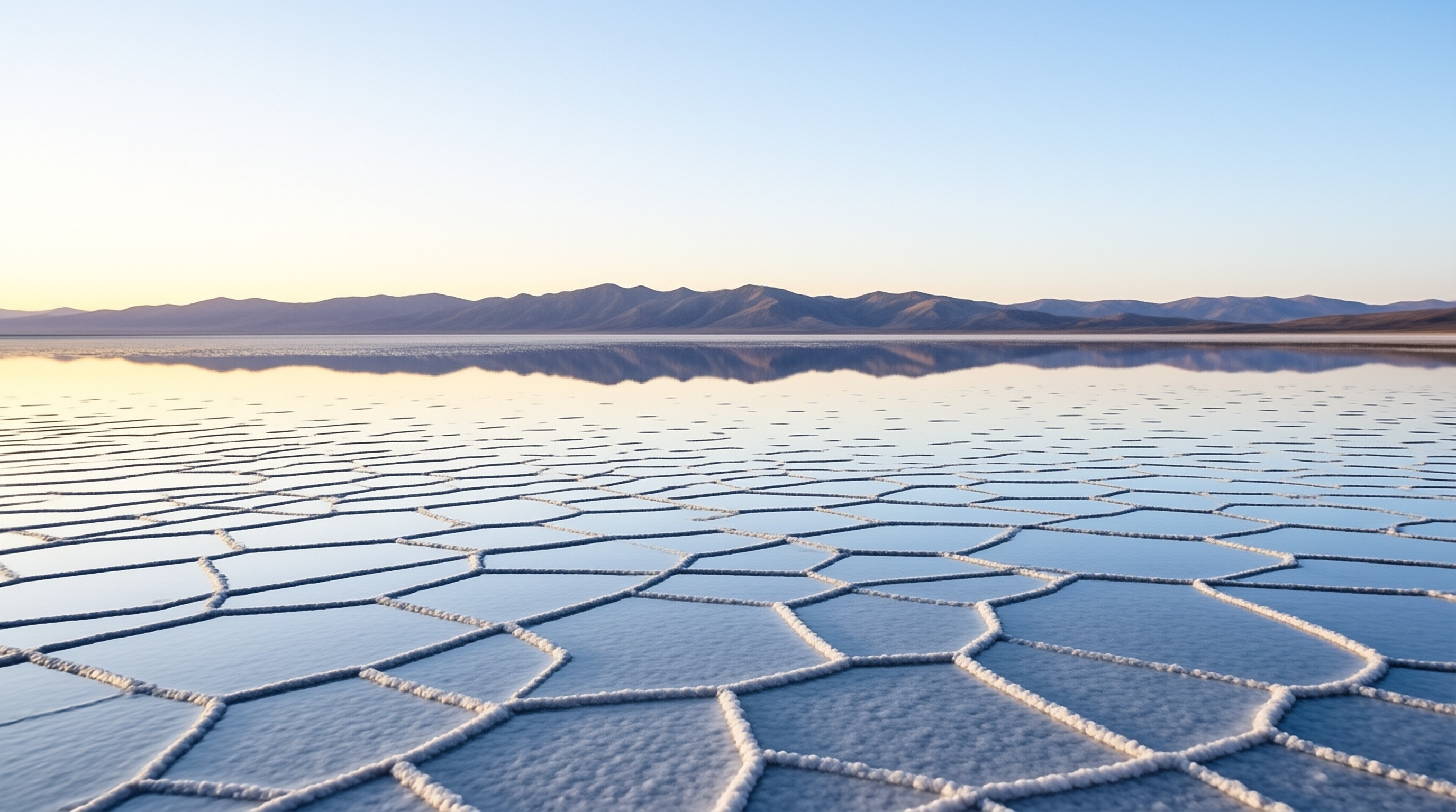 Hexagonal Salt Pans Landscape