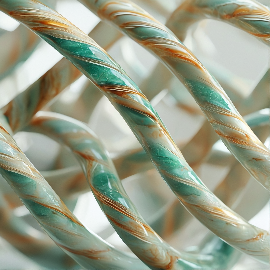 Twisted Marbled Spirals