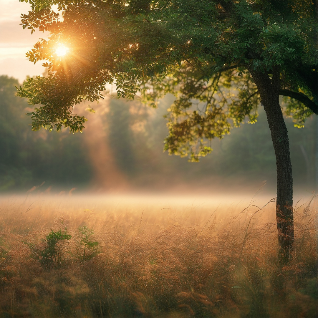 Misty Sunrise Field