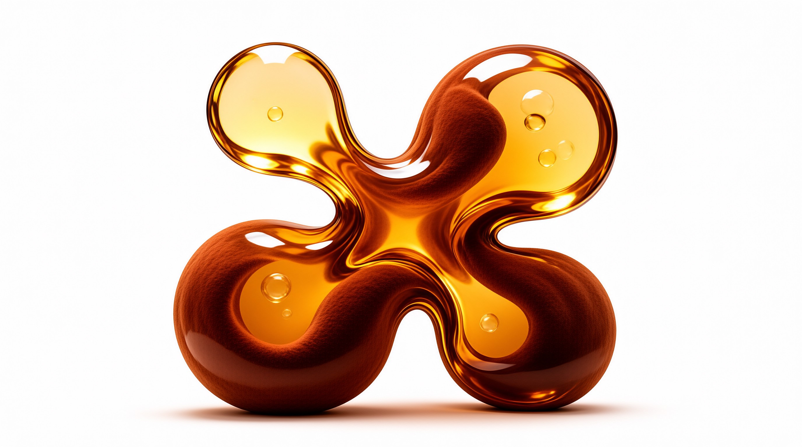 Abstract Amber Liquid Form