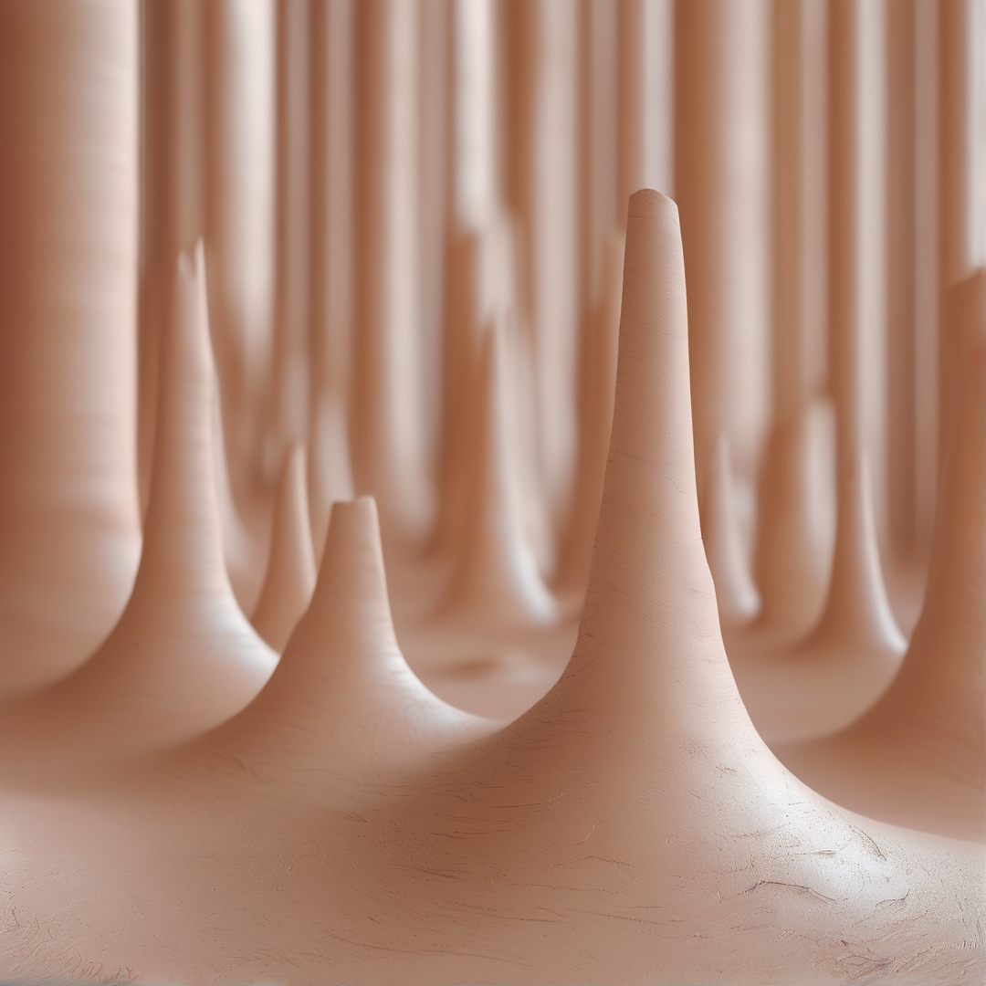 Sculpted Cones in Clay