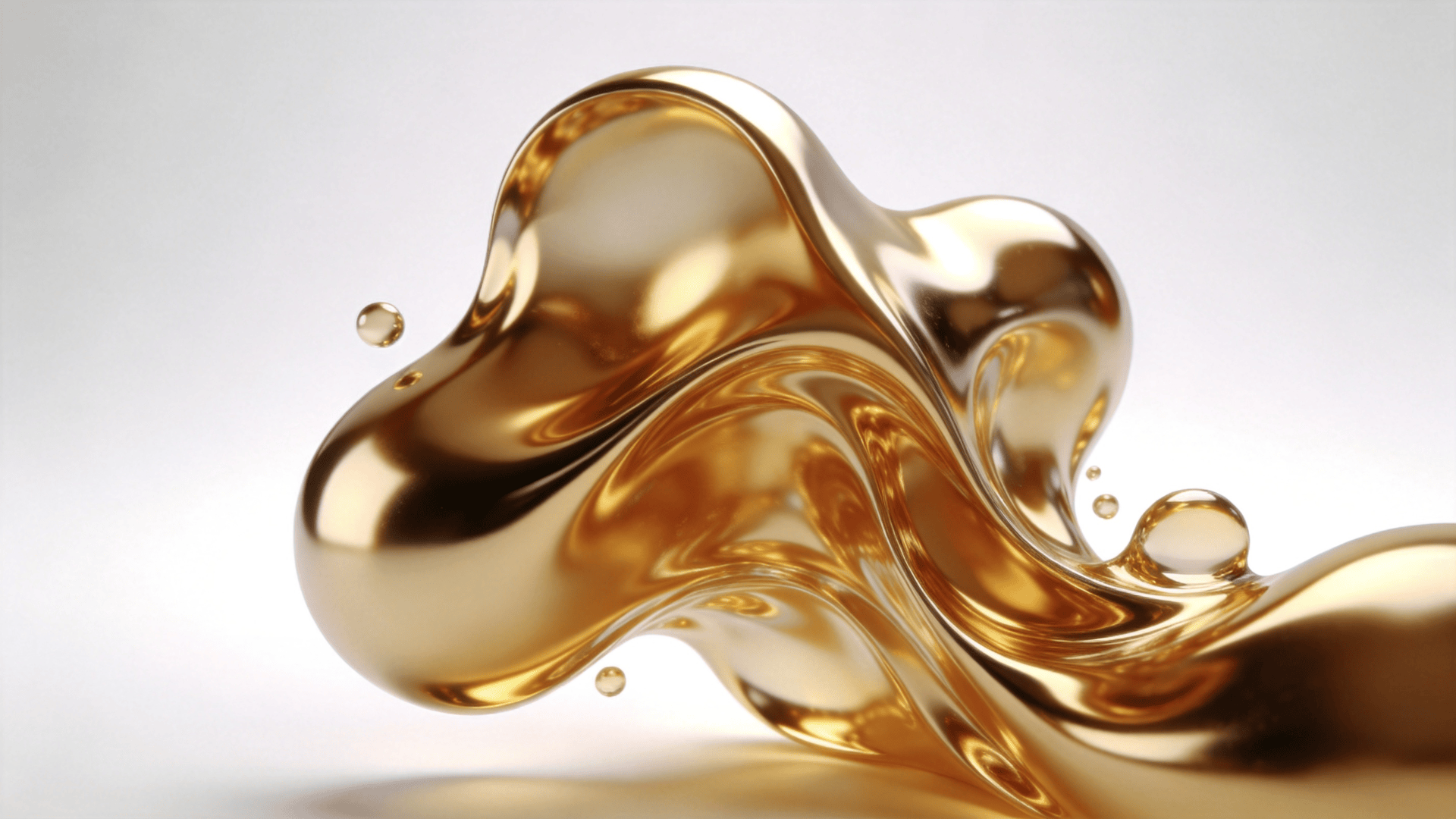 Liquid Gold Fluid Blob Study