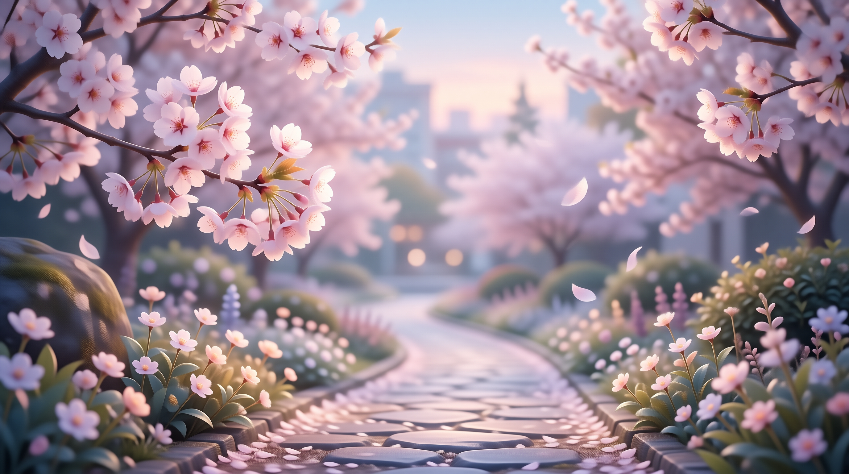 Cherry Blossom Landscape