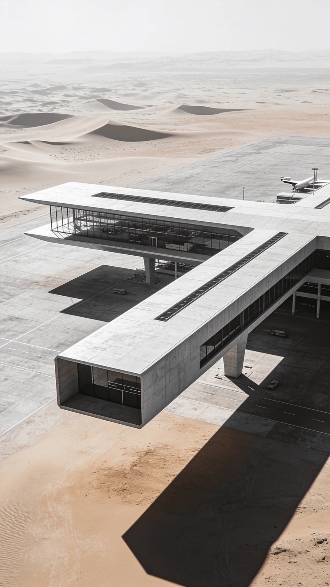Terminal with Floating Cantilever — Desert Plain
