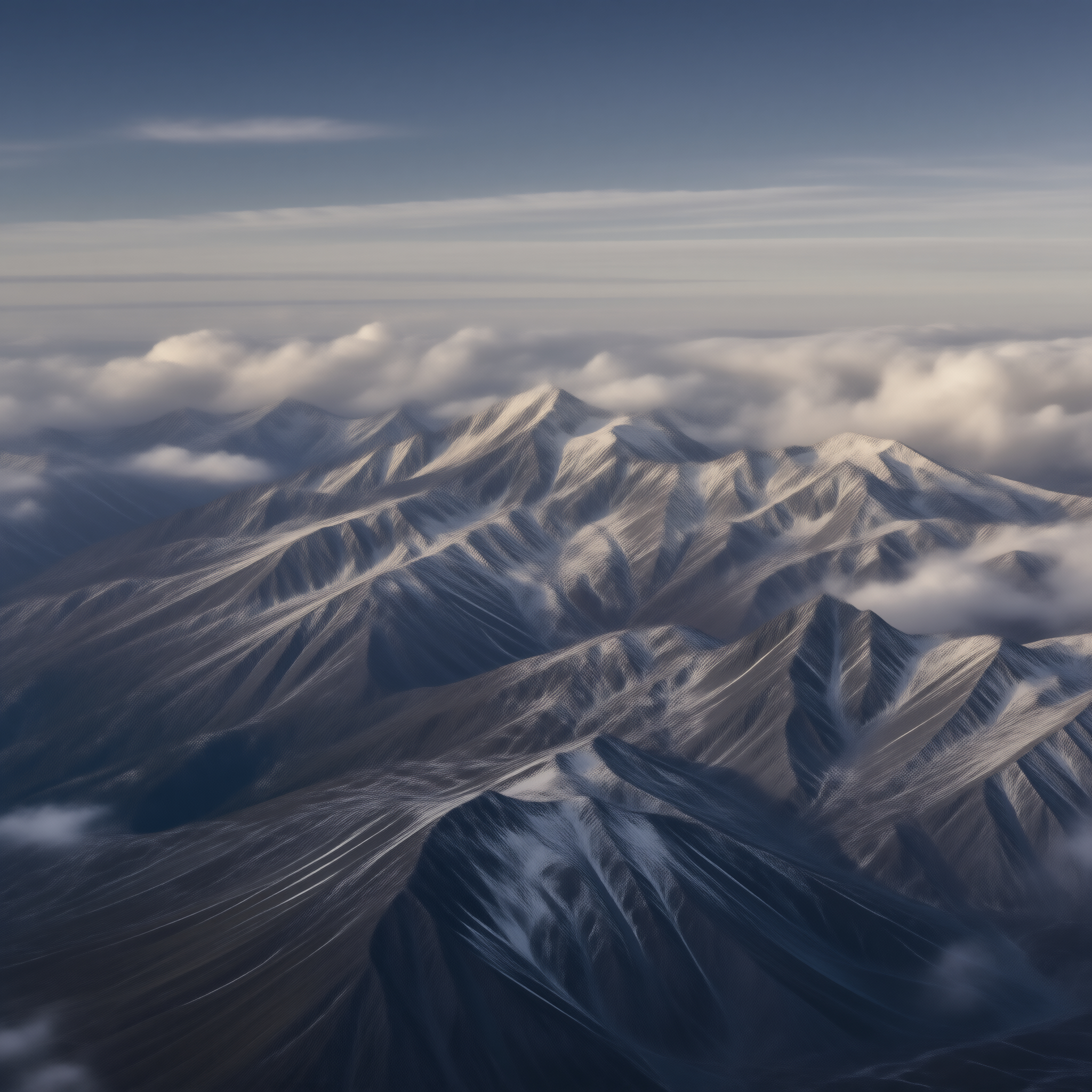 Mountain Peaks Above Clouds