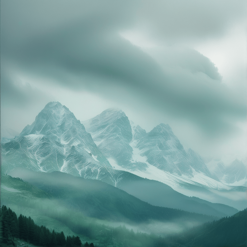 Misty Mountain Peaks