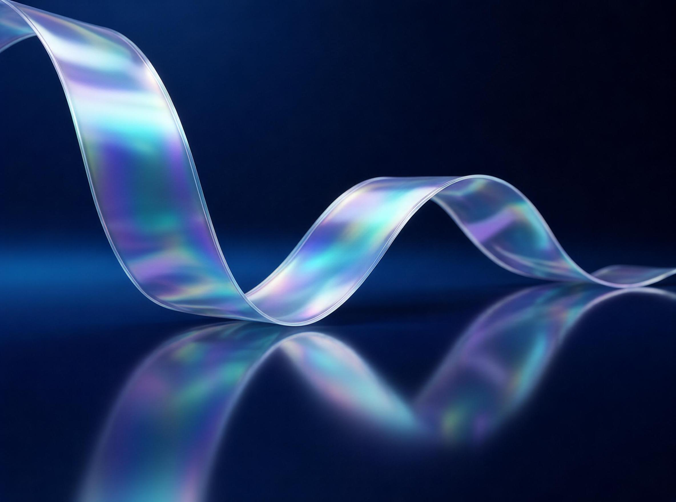 Wavy Iridescent Ribbon