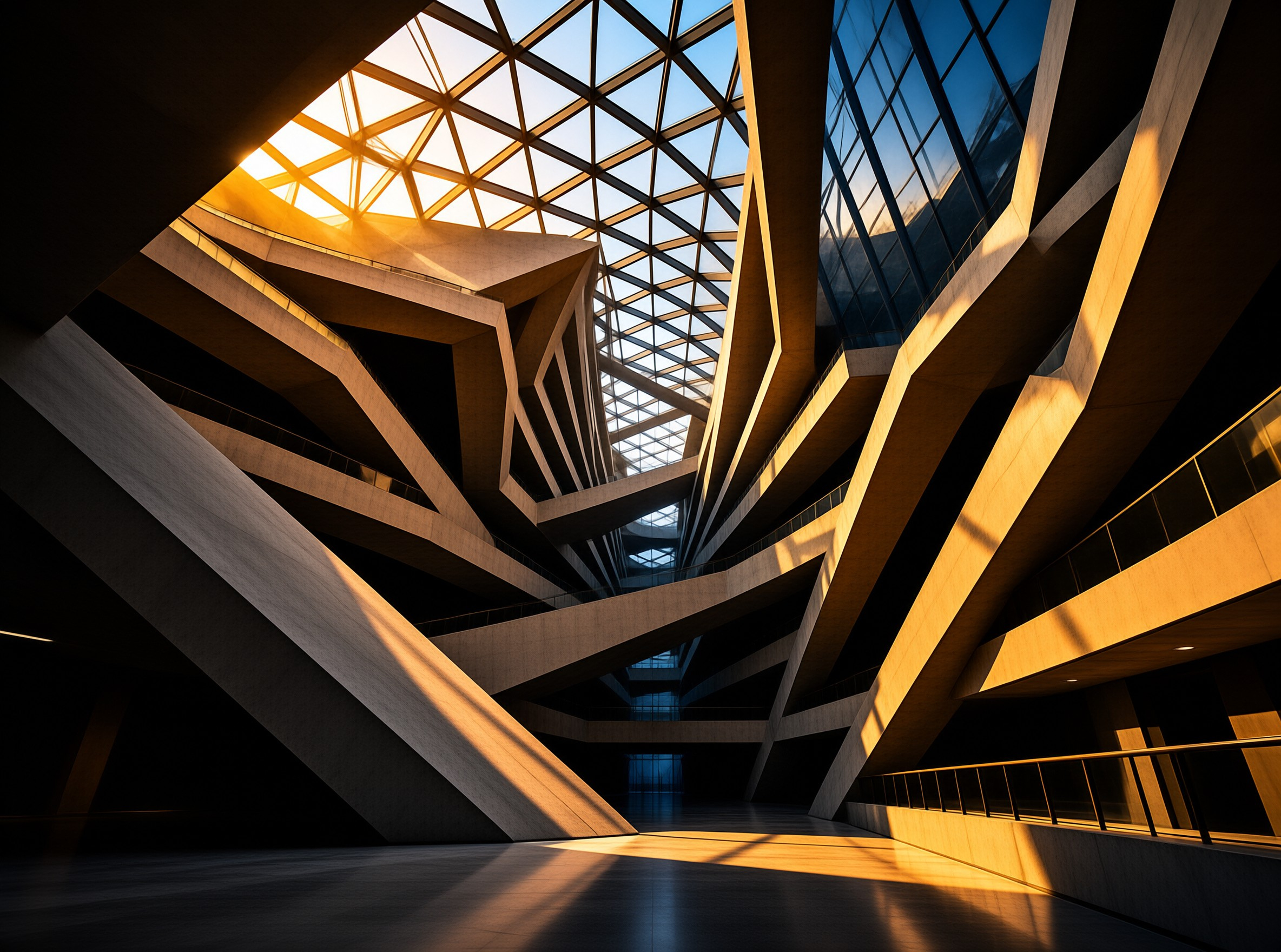 Sunlit Modern Atrium